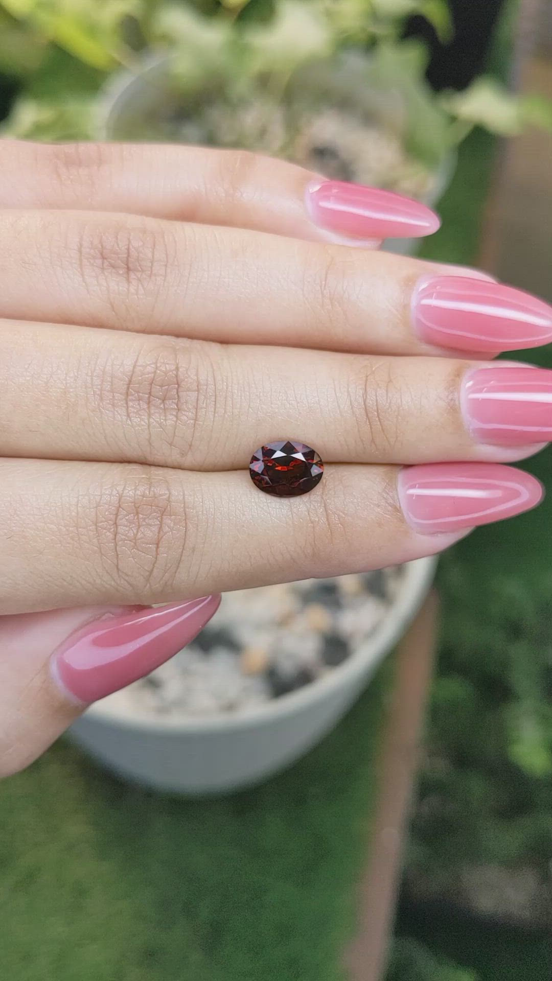 2.01 Ct. Garnet from Ceylon (Sri Lanka) Size Video