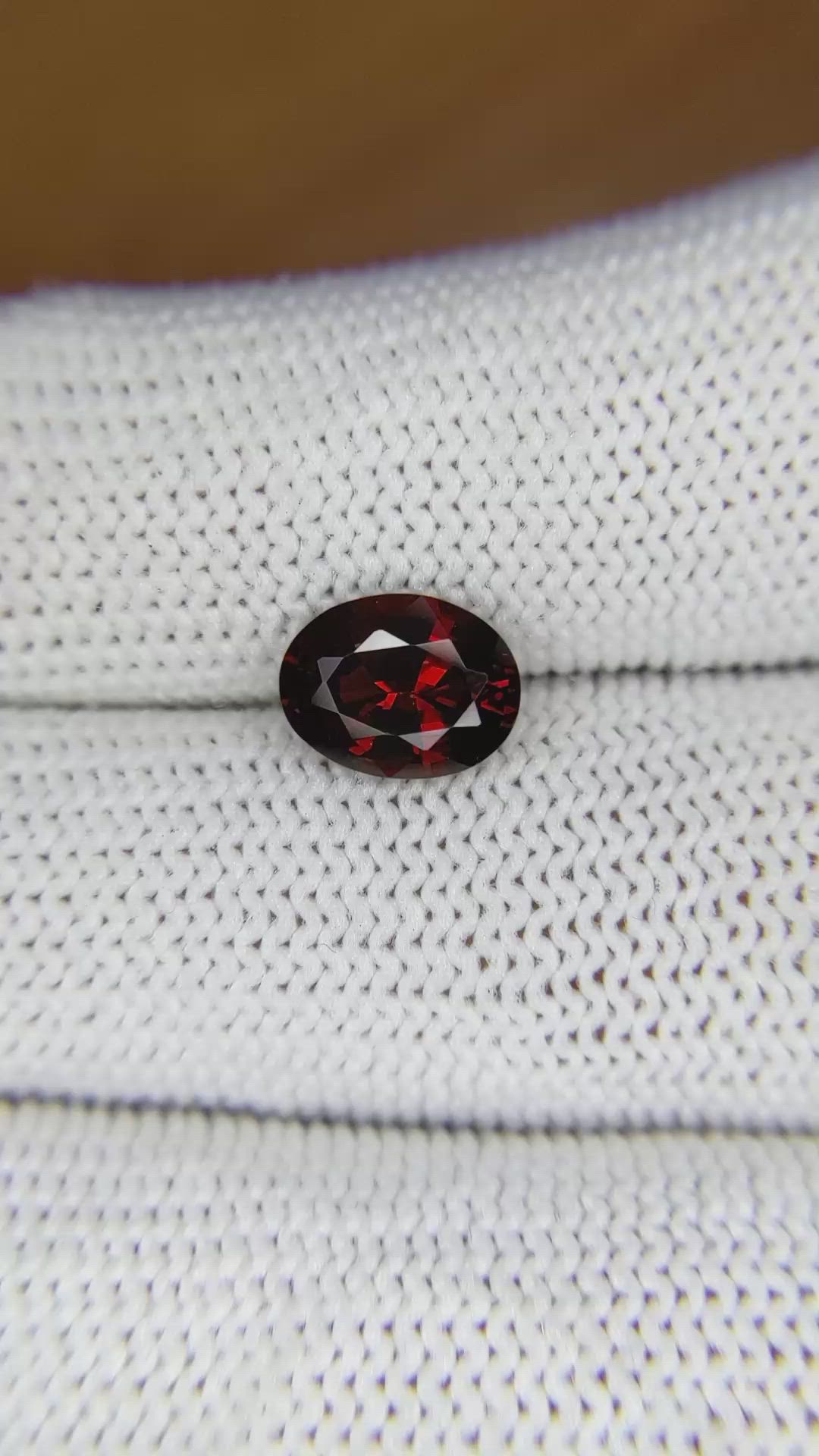2.01 Ct. Garnet from Ceylon (Sri Lanka) Size Video