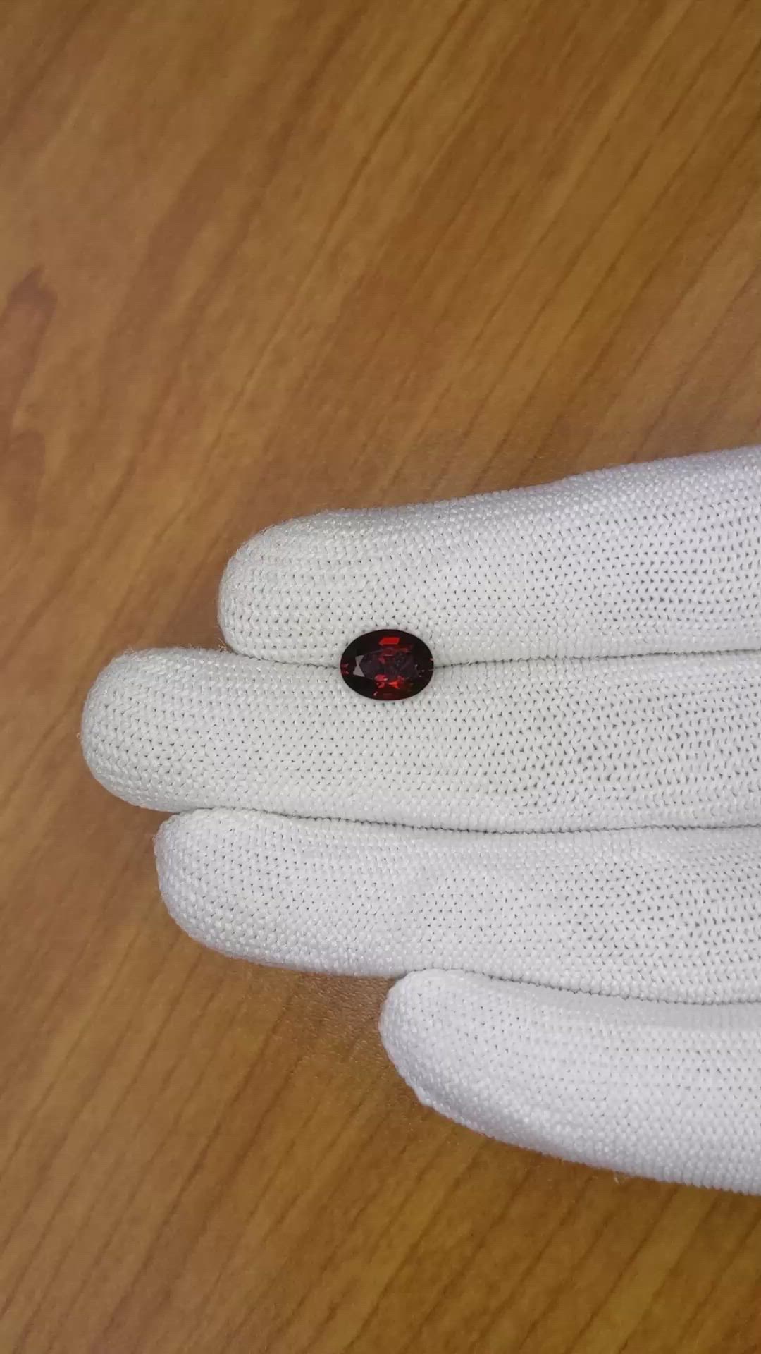 2.01 Ct. Garnet from Ceylon (Sri Lanka) Size Video