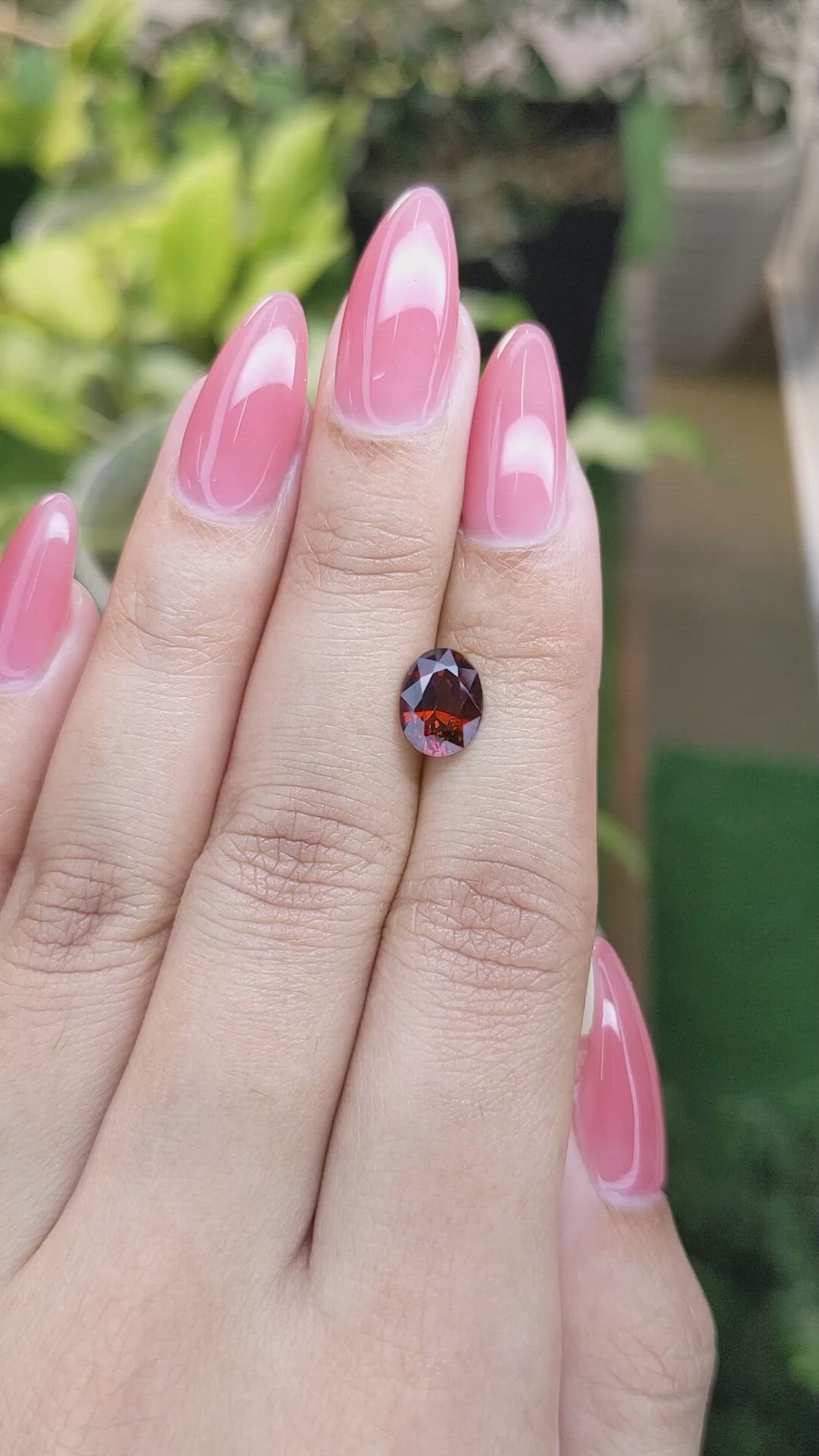 2.01 Ct. Garnet from Ceylon (Sri Lanka) Size Video