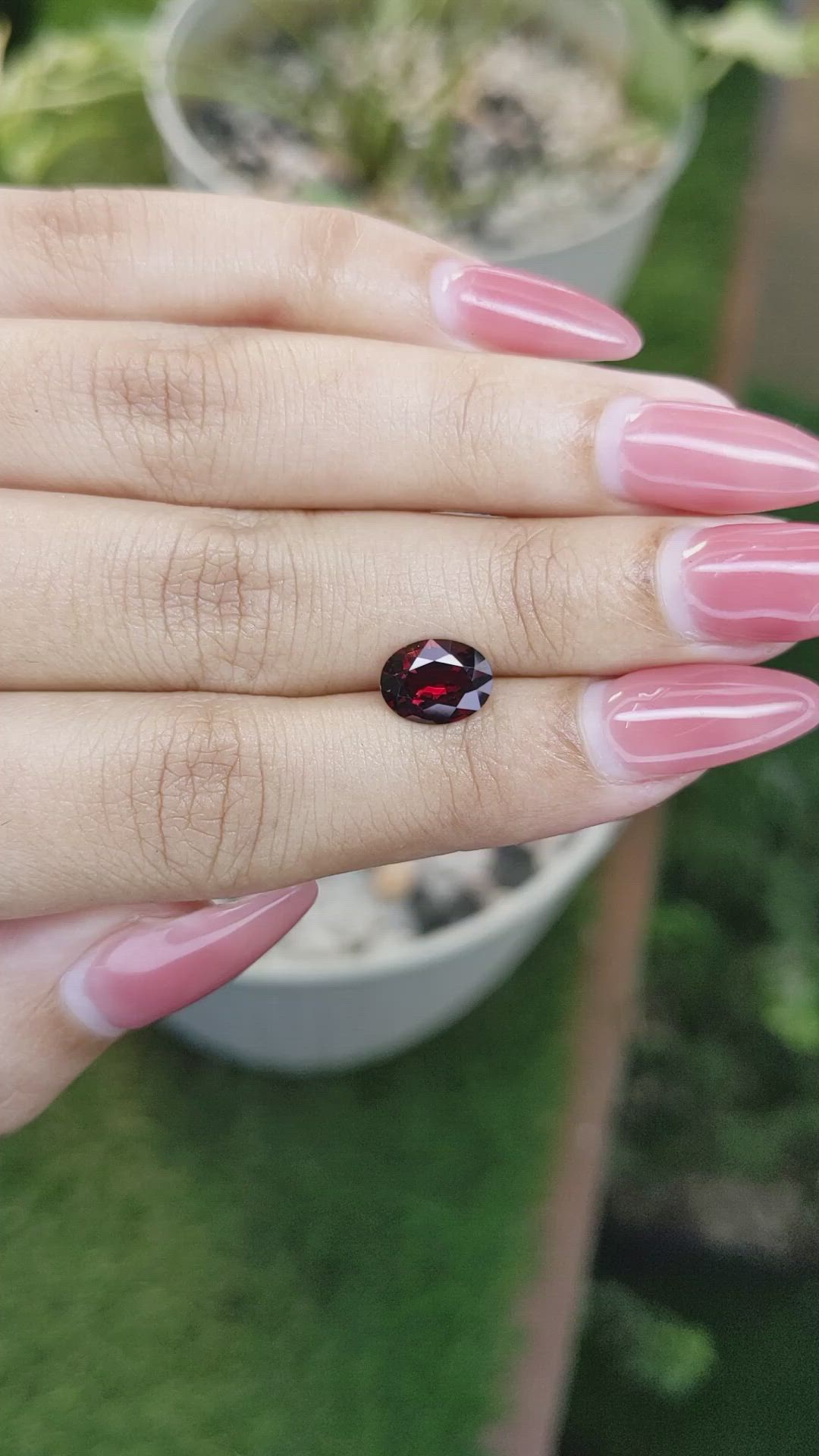 1.93 Ct. Garnet from Ceylon (Sri Lanka) Size Video