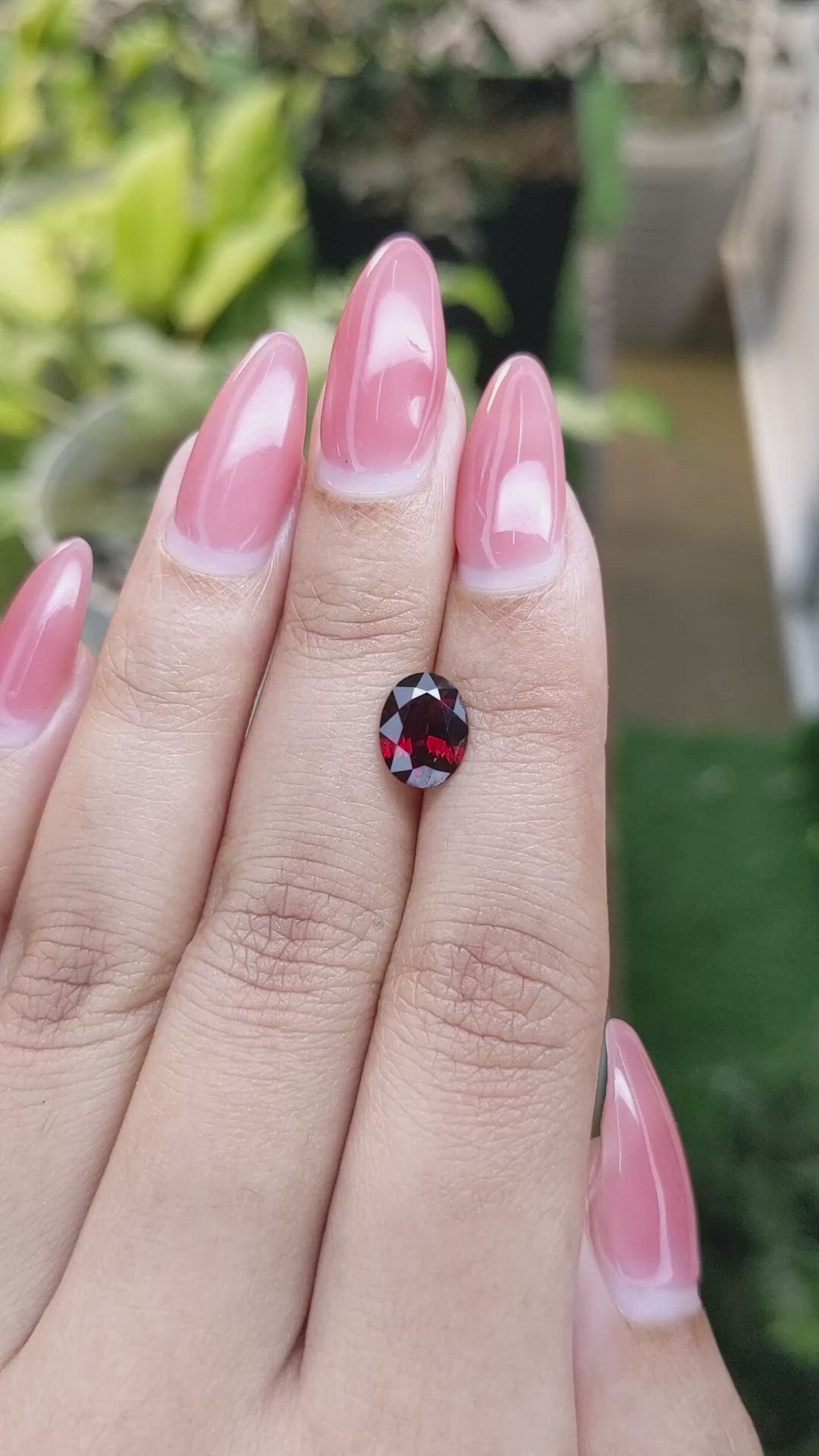 1.93 Ct. Garnet from Ceylon (Sri Lanka) Size Video