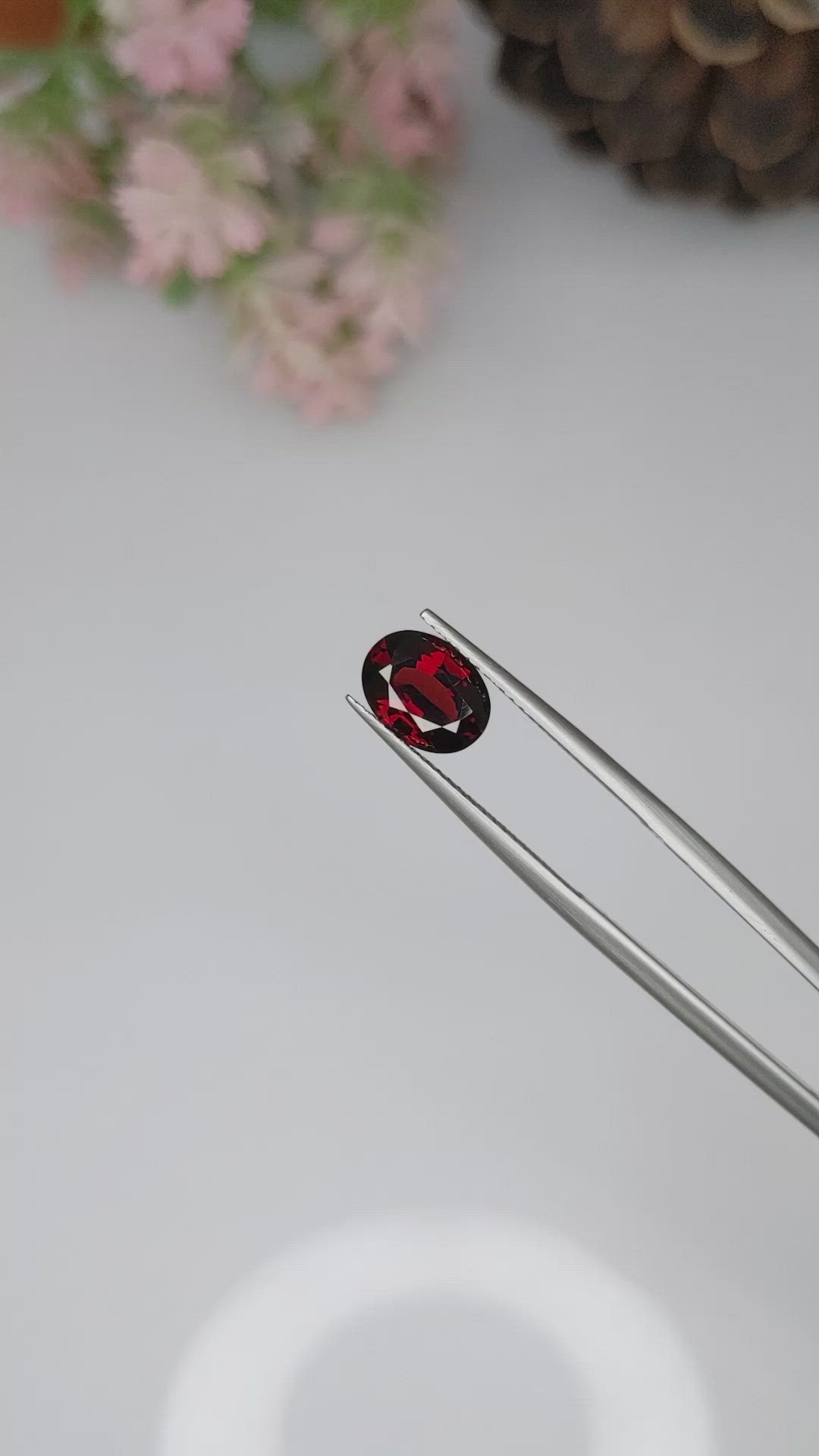 1.93 Ct. Garnet from Ceylon (Sri Lanka) Size Video