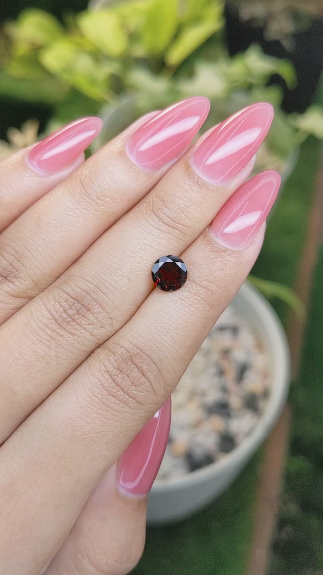 1.42 Ct. Garnet from Ceylon (Sri Lanka) Size Video