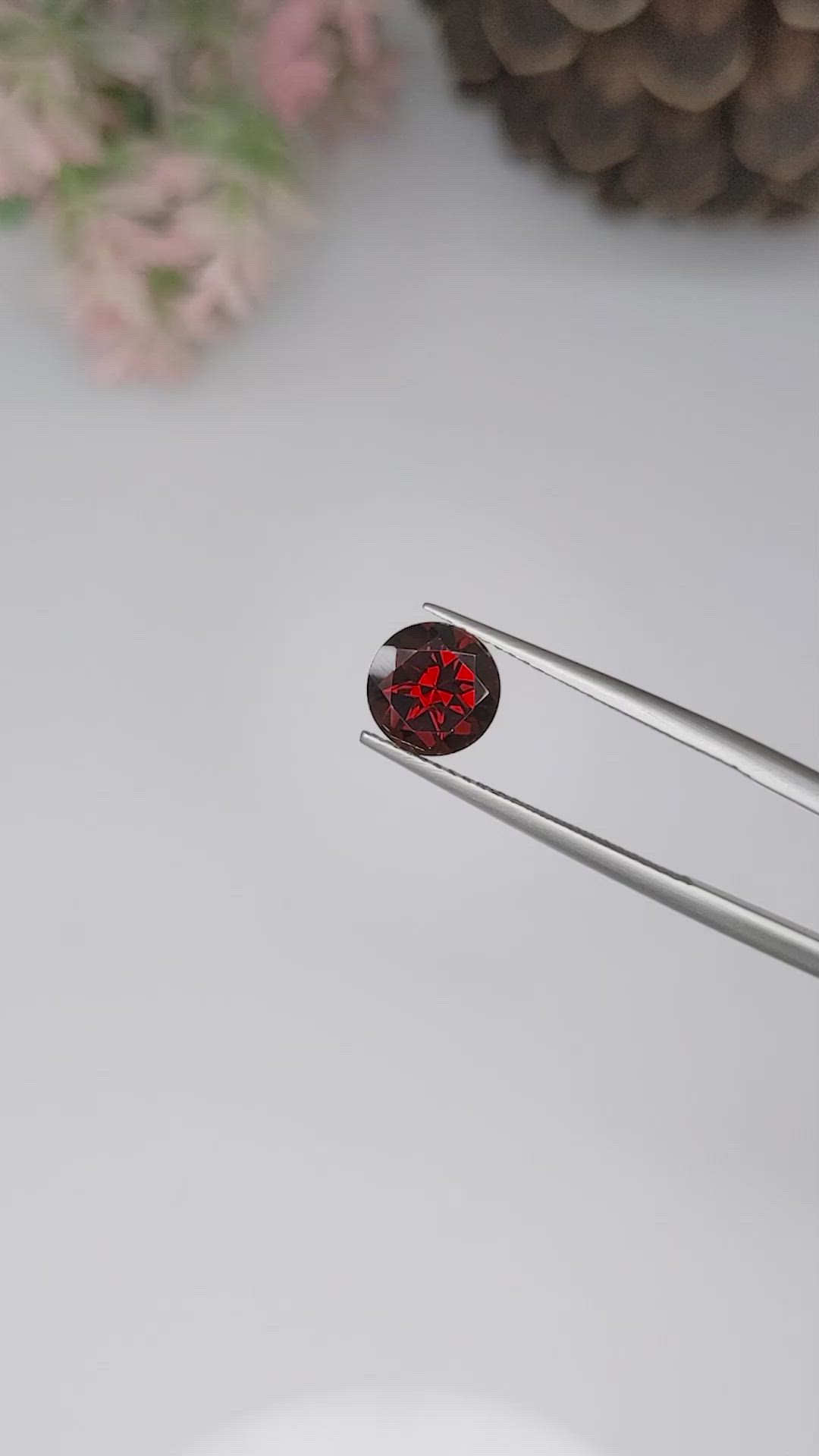 2.06 Ct. Almandine Garnet from Ceylon (Sri Lanka) Size Video