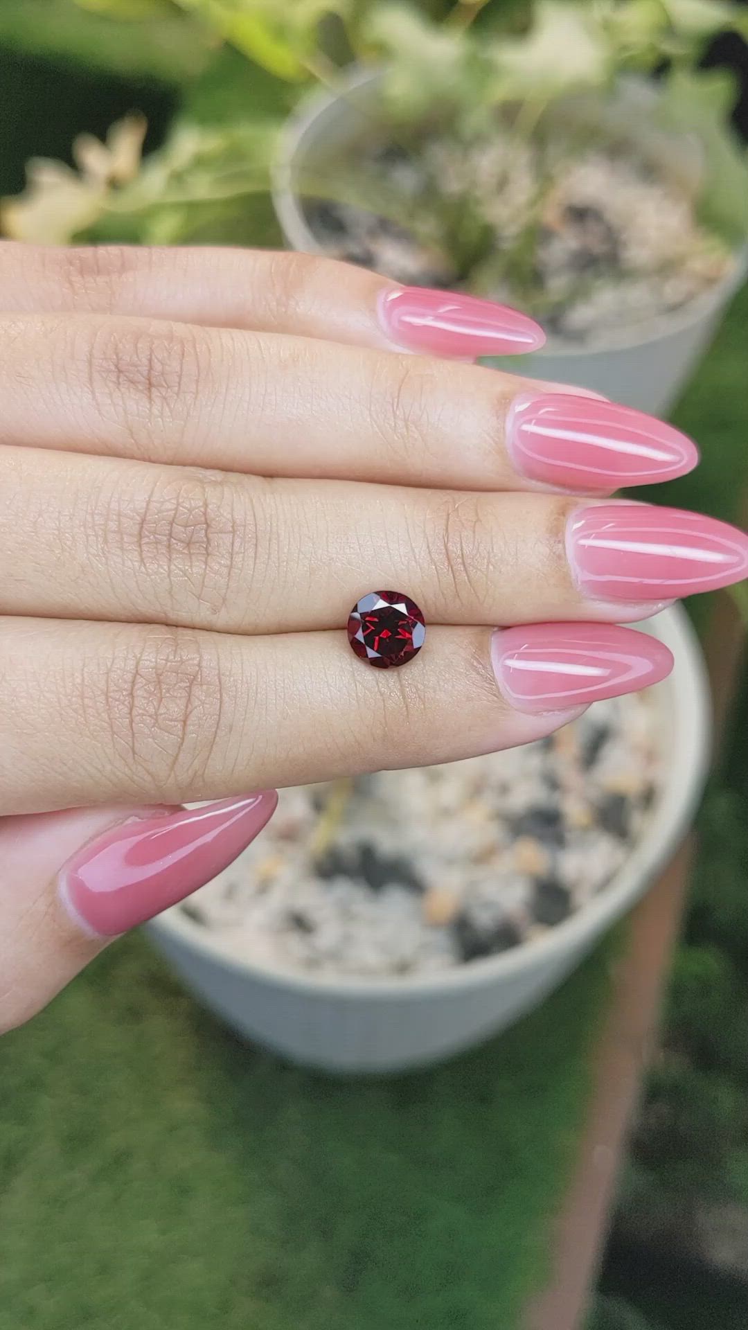 2.06 Ct. Almandine Garnet from Ceylon (Sri Lanka) Size Video