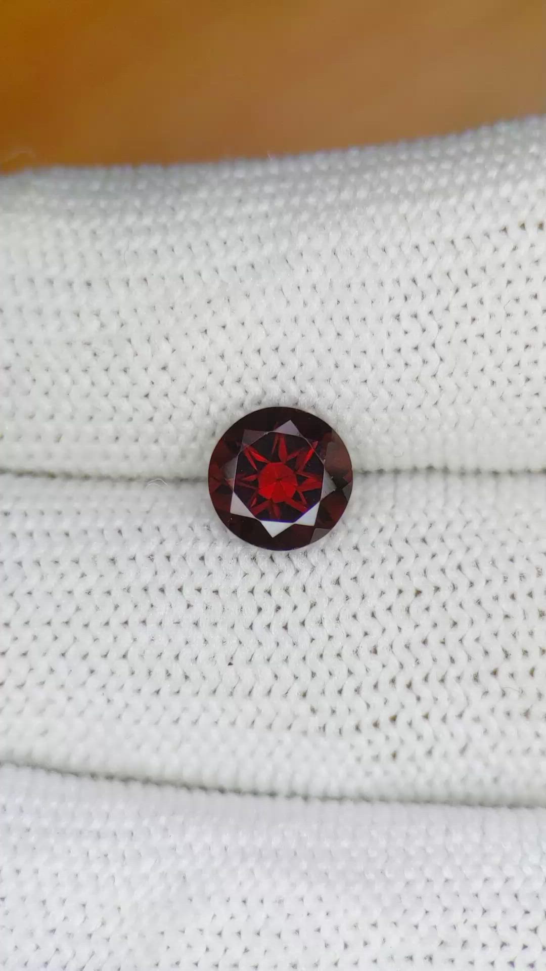 2.06 Ct. Almandine Garnet from Ceylon (Sri Lanka) Size Video