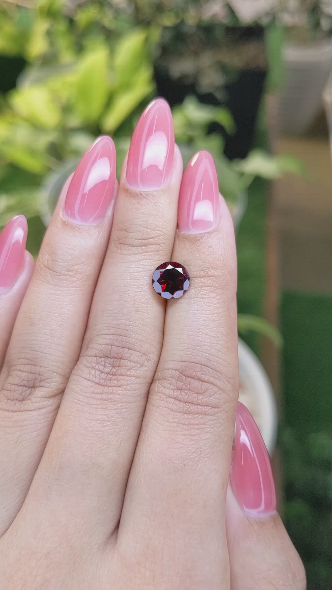 2.06 Ct. Almandine Garnet from Ceylon (Sri Lanka) Size Video