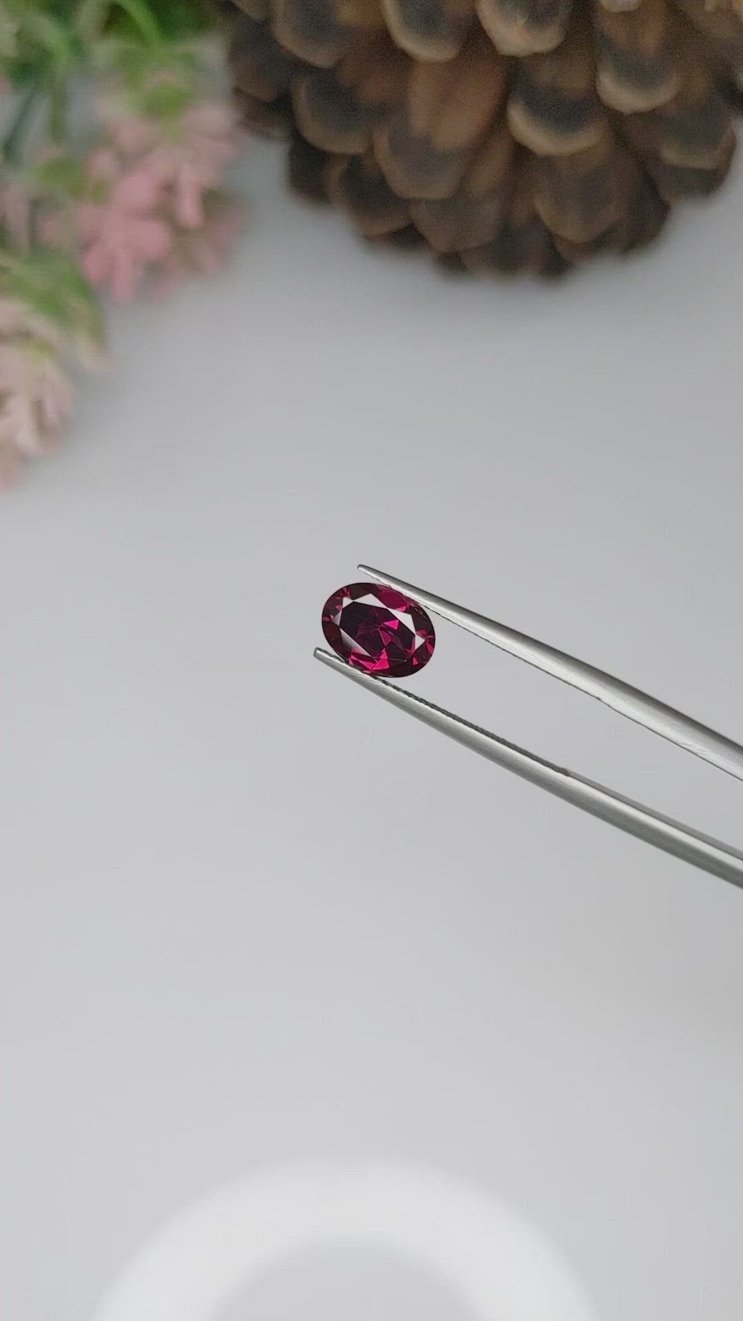 1.75 Ct. Rhodolite Garnet from Ceylon (Sri Lanka) Size Video