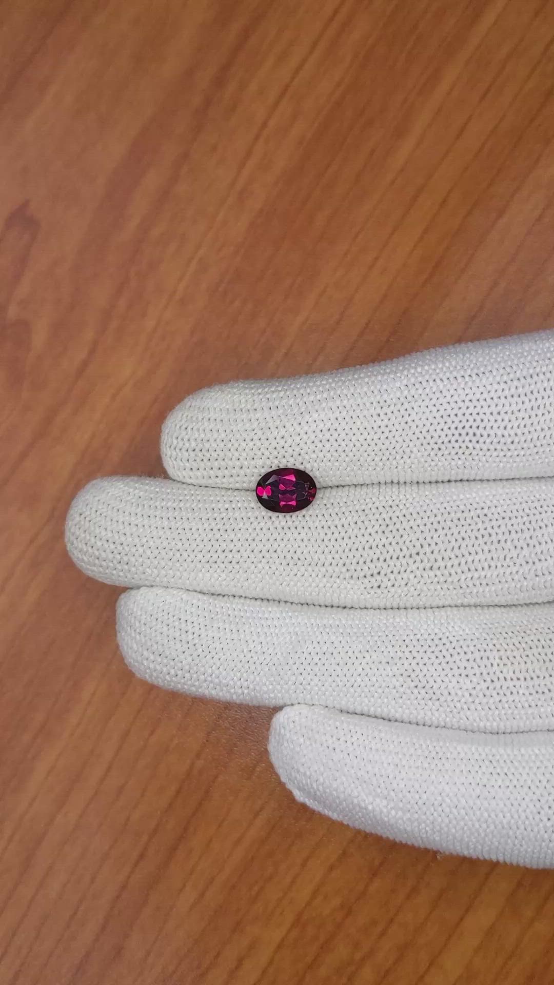 1.75 Ct. Rhodolite Garnet from Ceylon (Sri Lanka) Size Video