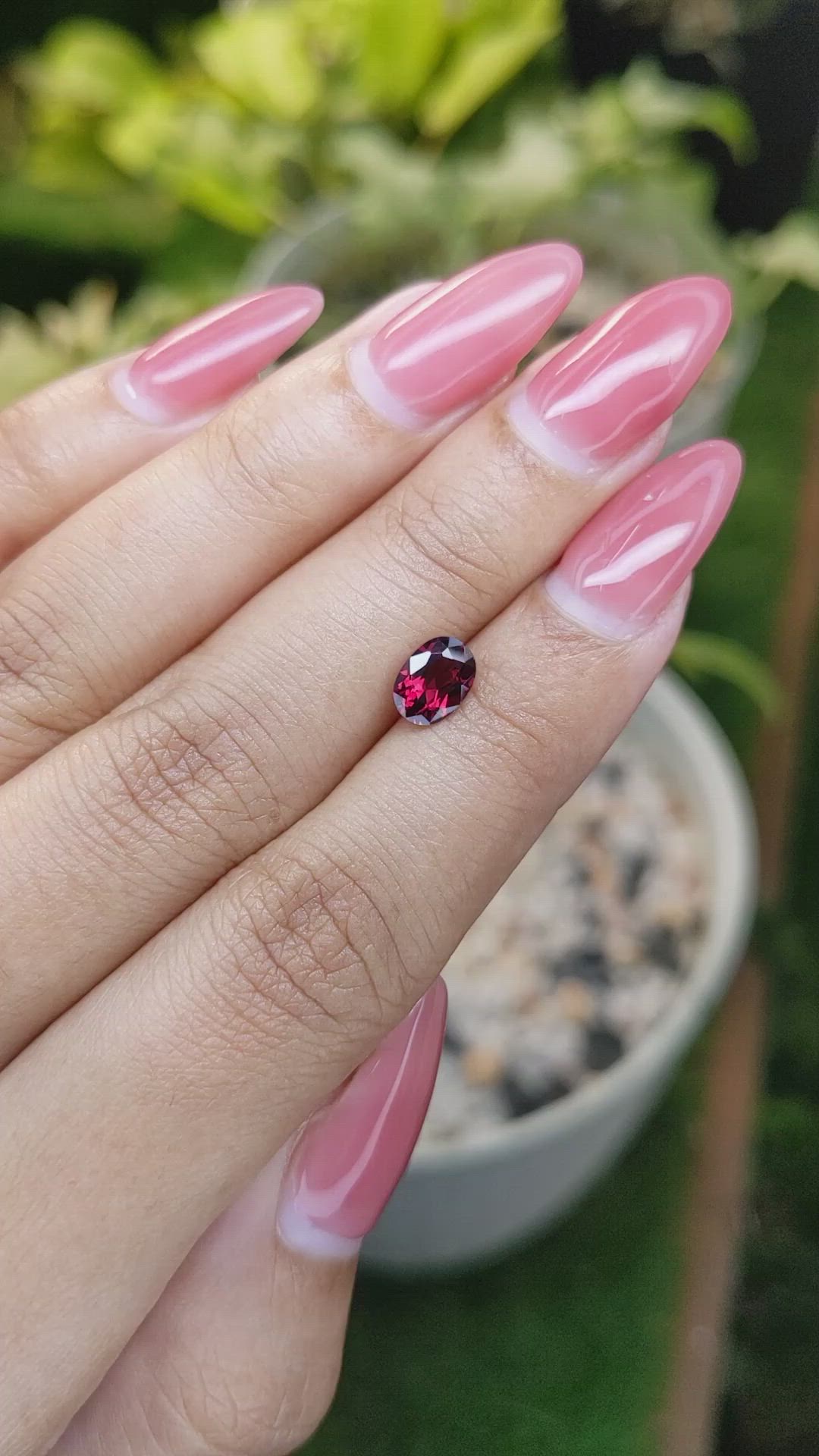 1.14 Ct. Rhodolite Garnet from Ceylon (Sri Lanka) Size Video