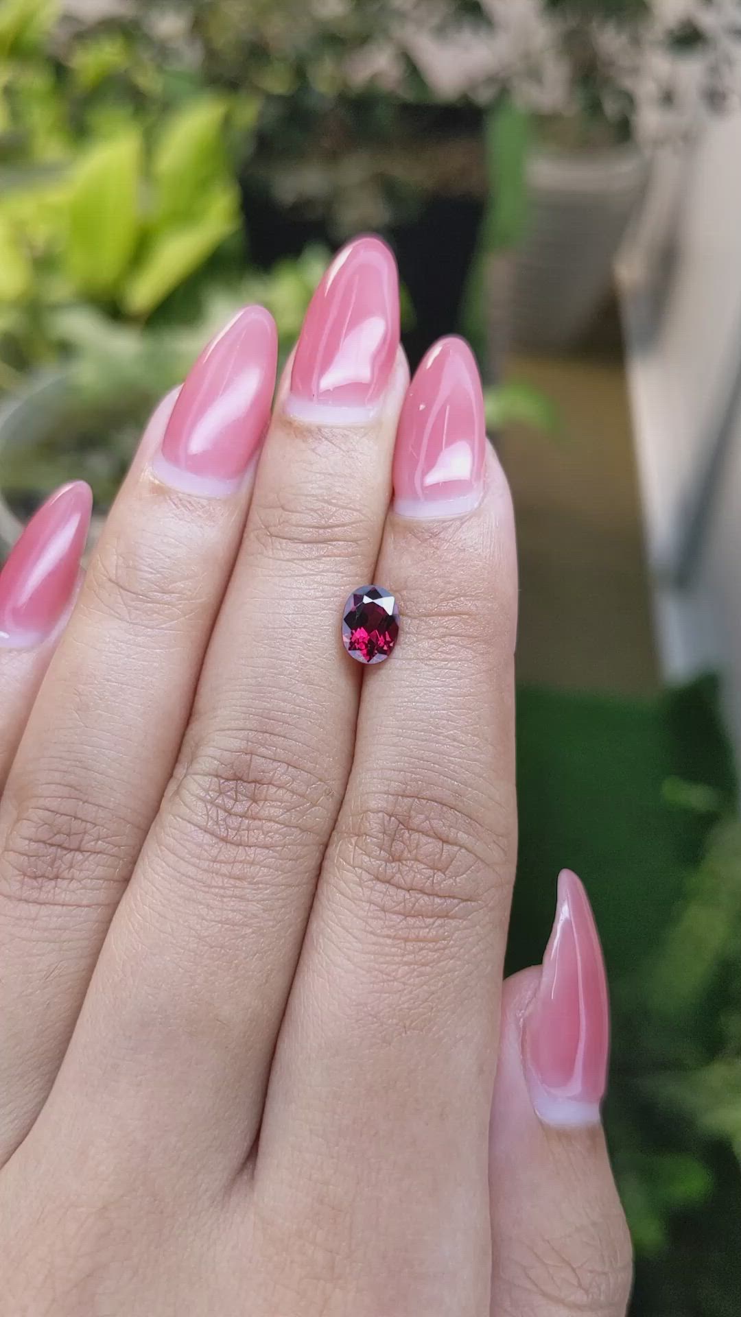 1.14 Ct. Rhodolite Garnet from Ceylon (Sri Lanka) Size Video