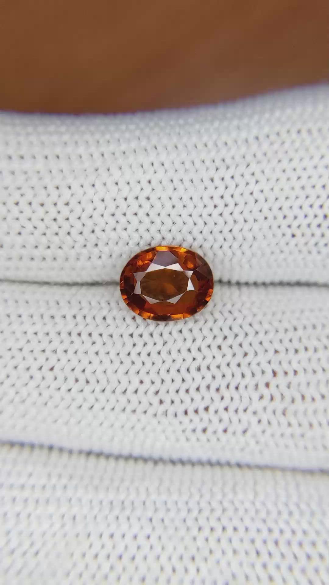 1.94 Ct. Hessonite Garnet from Madagascar Size Video