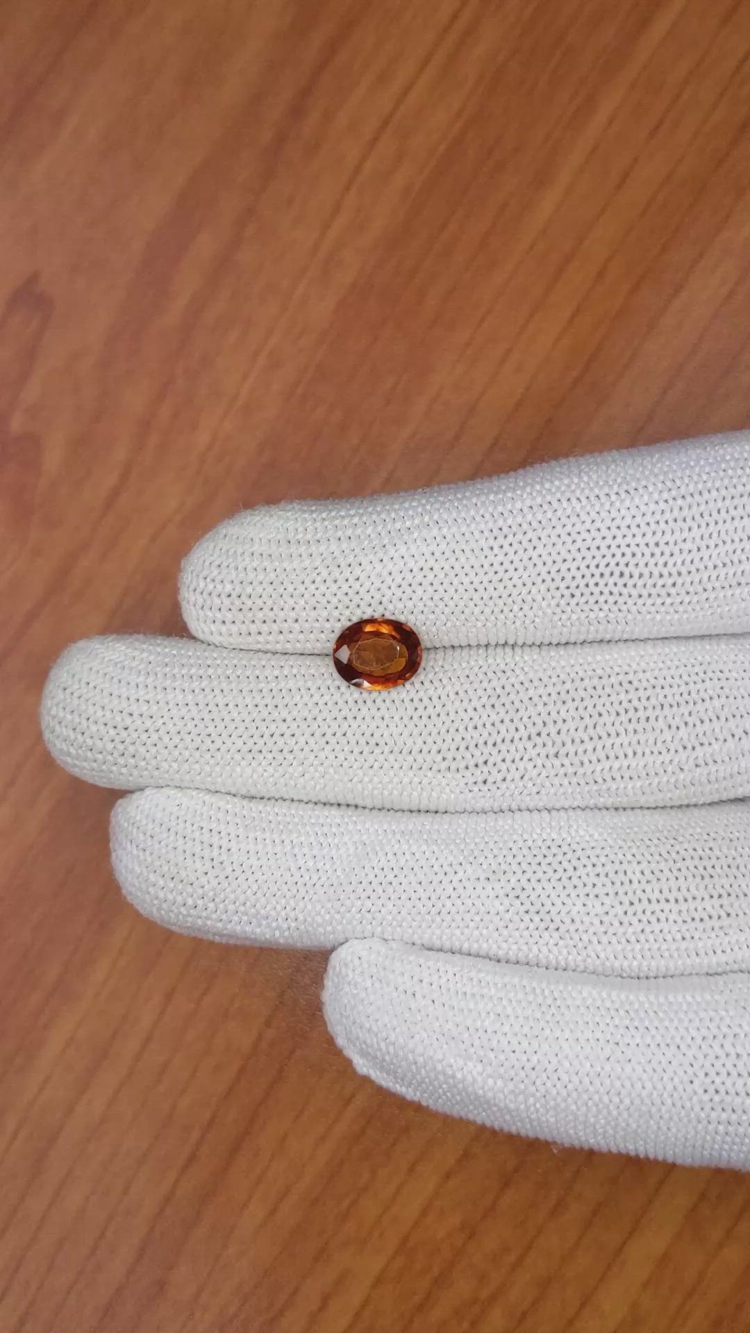 1.94 Ct. Hessonite Garnet from Madagascar Size Video