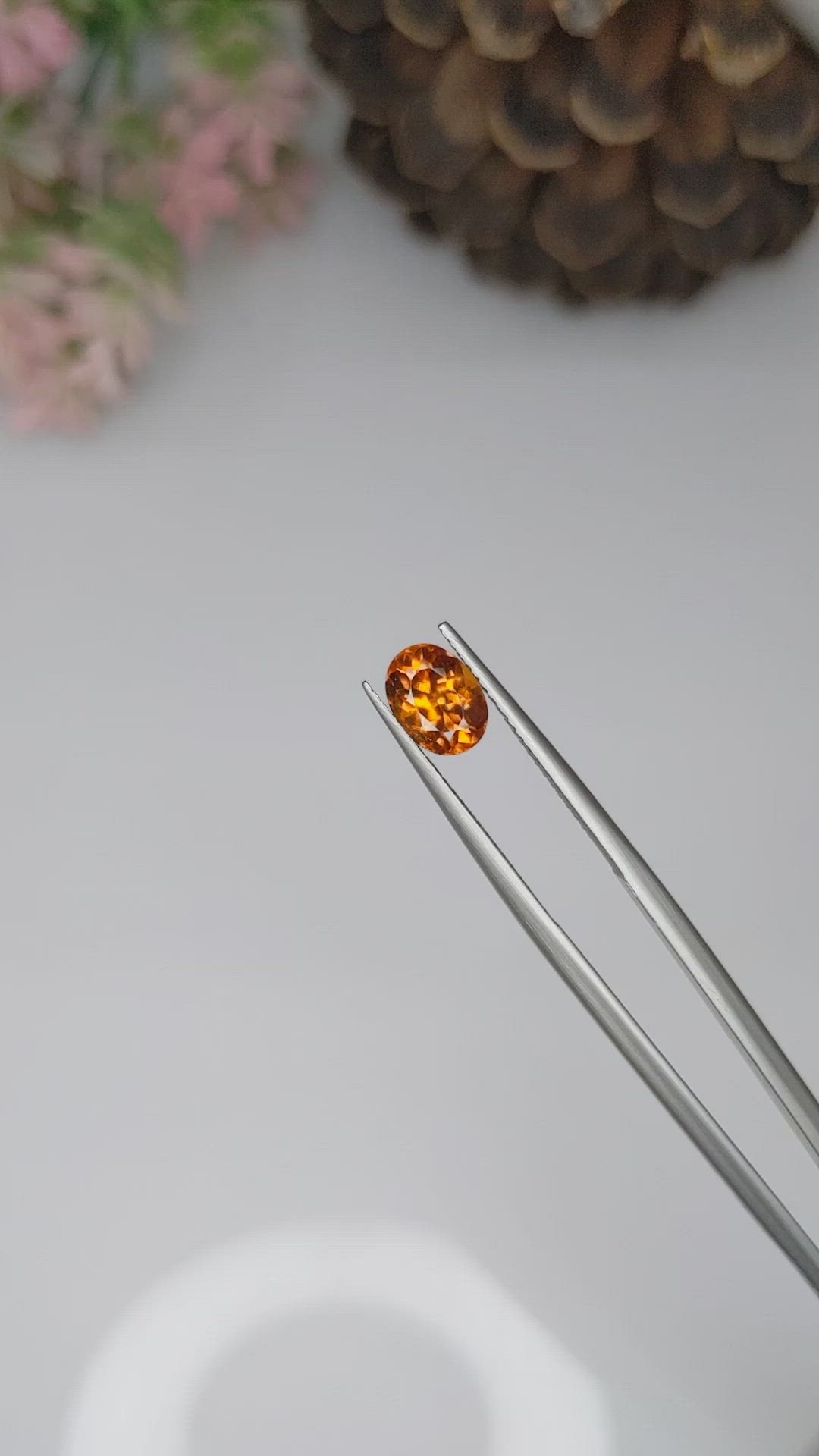 1.36 Ct. Hessonite Garnet from Madagascar Size Video