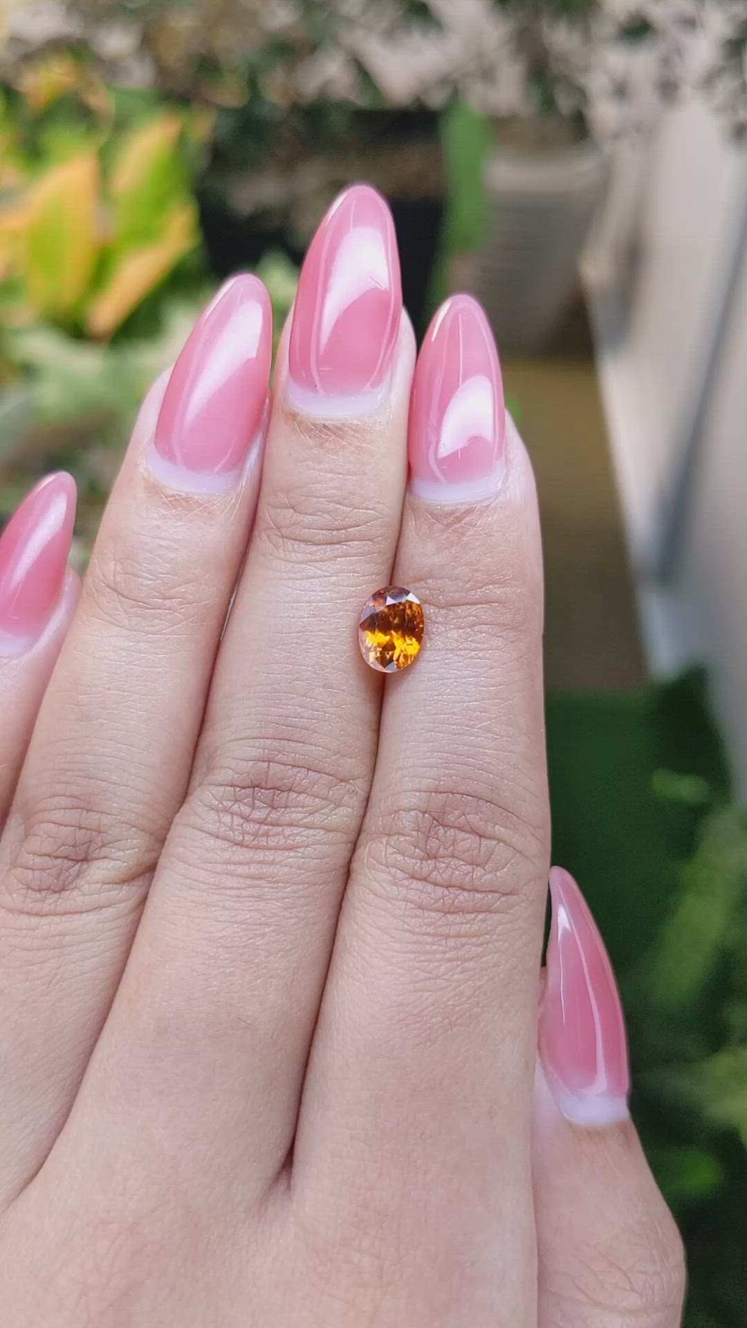 1.36 Ct. Hessonite Garnet from Madagascar Size Video