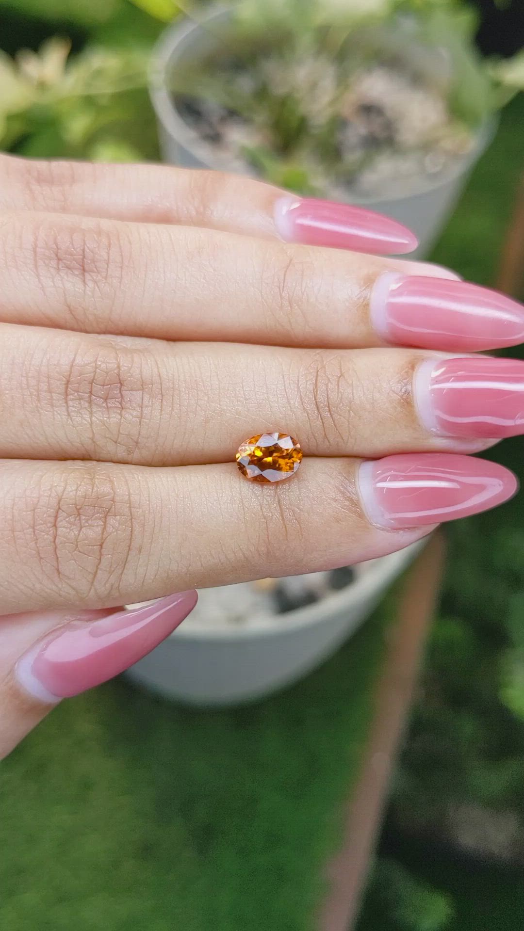 1.36 Ct. Hessonite Garnet from Madagascar Size Video