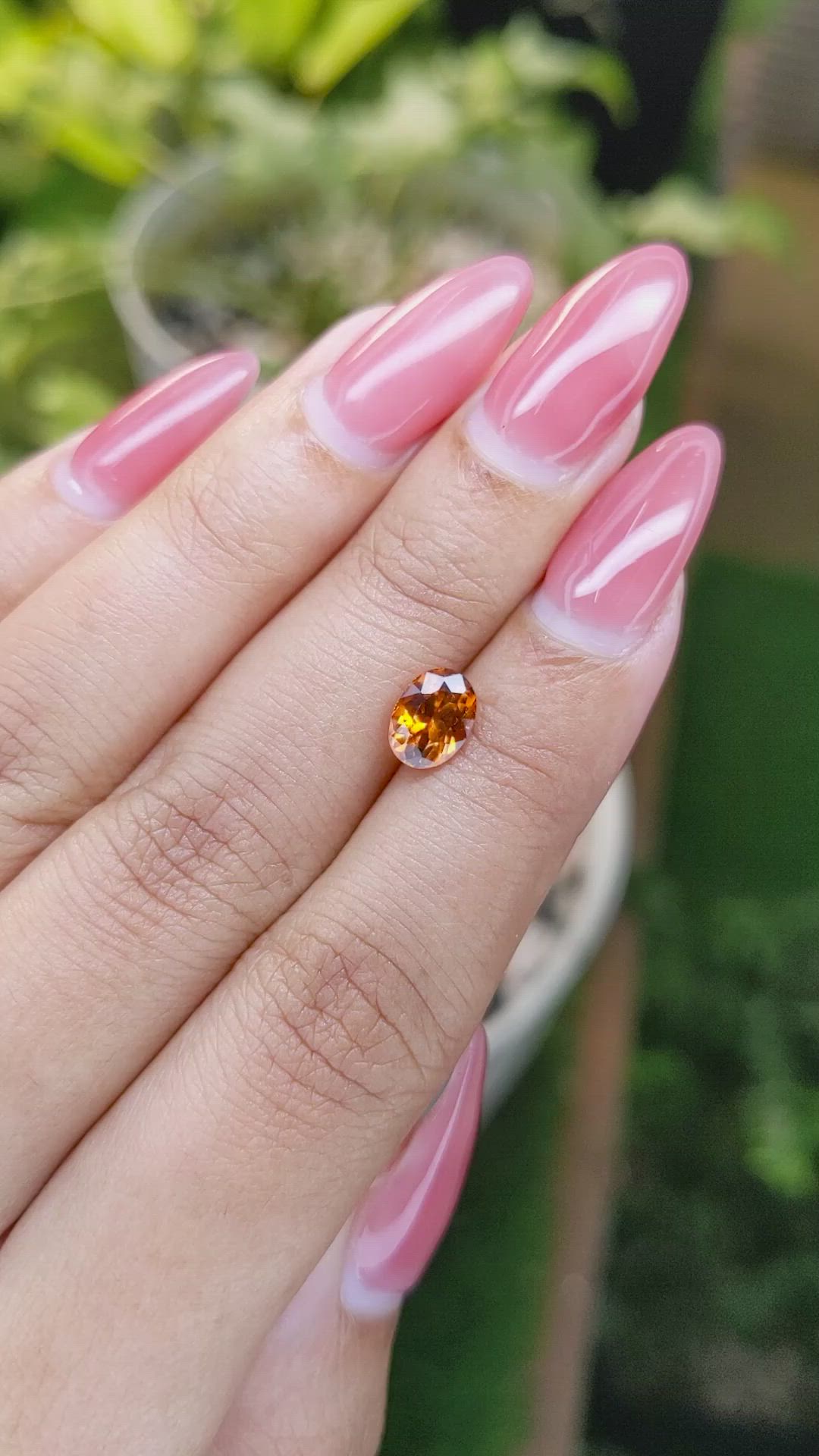 1.36 Ct. Hessonite Garnet from Madagascar Size Video