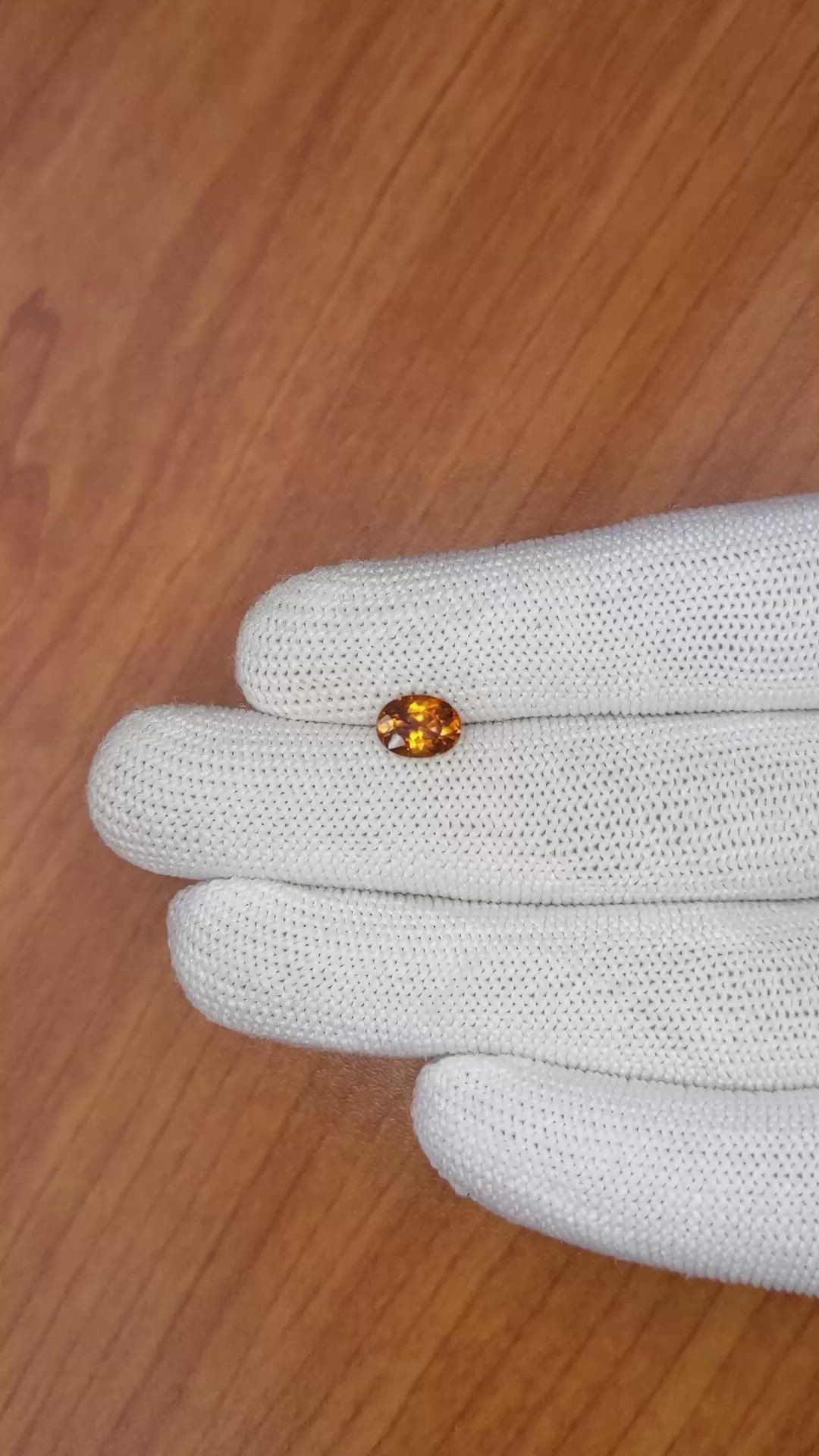 1.36 Ct. Hessonite Garnet from Madagascar Size Video