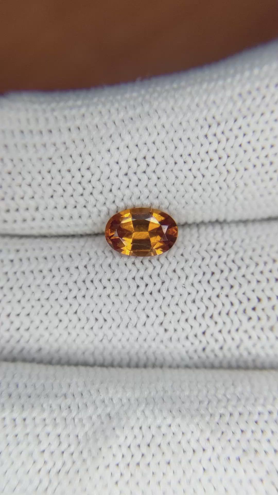 1.13 Ct. Hessonite Garnet from Madagascar Size Video