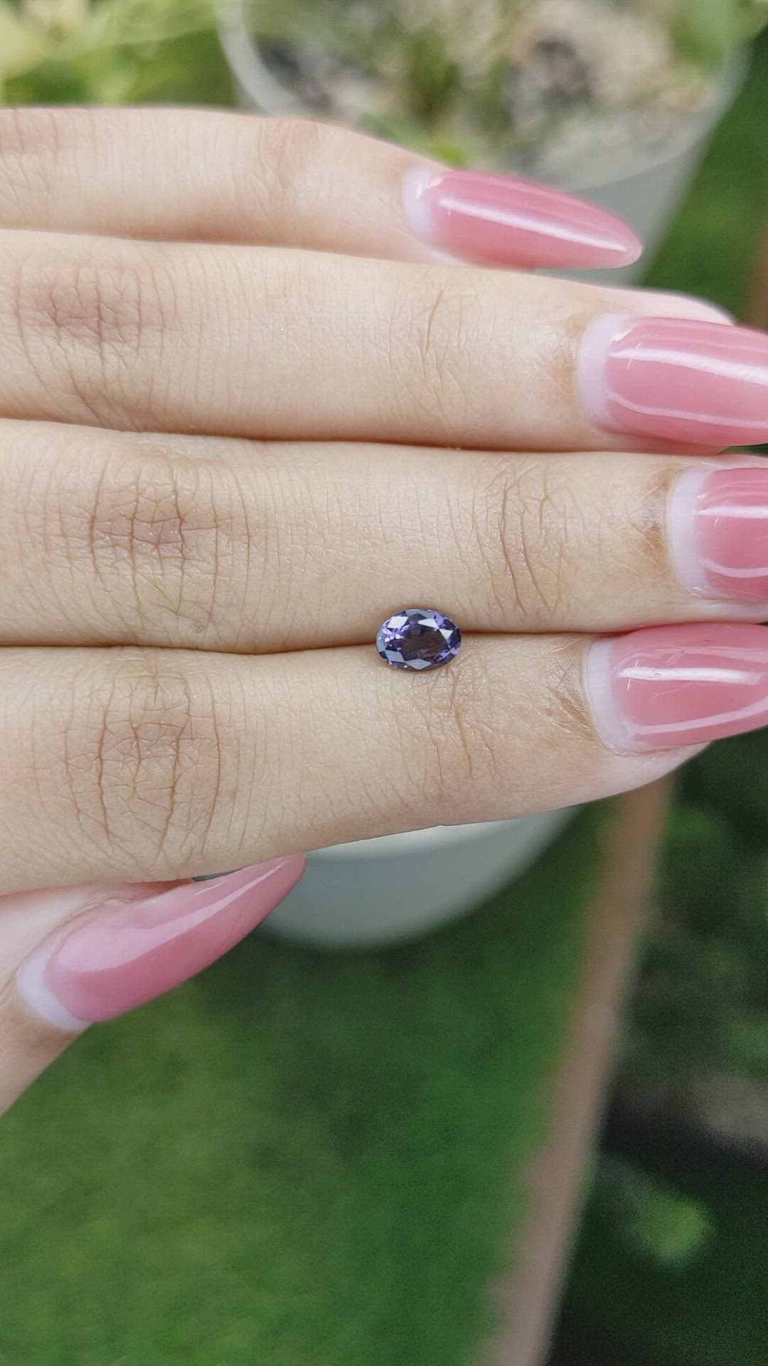 0.64 Ct. Violet Spinel from Ceylon (Sri Lanka) Size Video