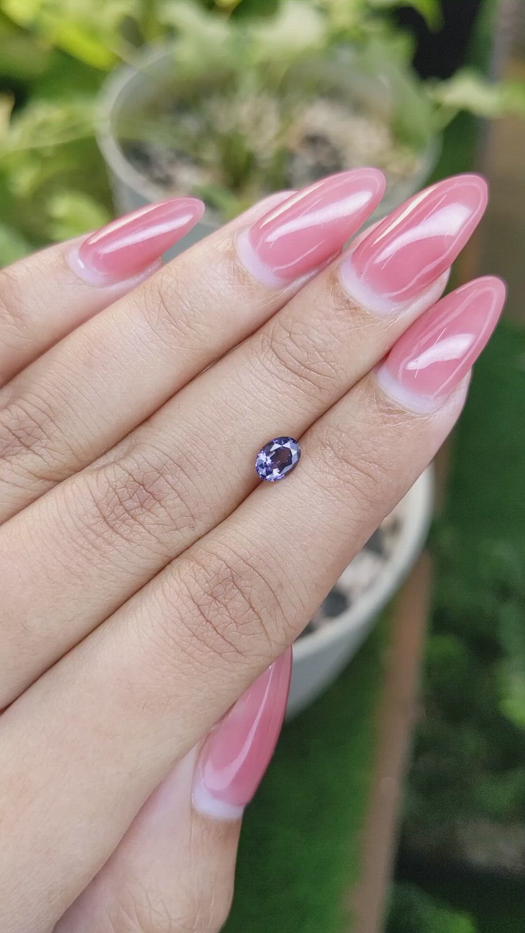 0.64 Ct. Violet Spinel from Ceylon (Sri Lanka) Size Video