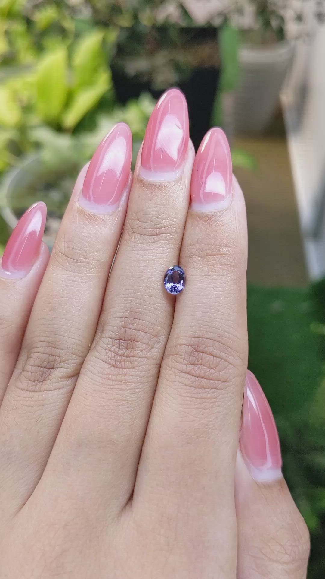 0.64 Ct. Violet Spinel from Ceylon (Sri Lanka) Size Video