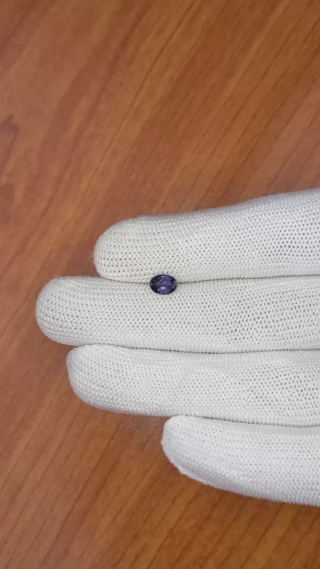 0.64 Ct. Violet Spinel from Ceylon (Sri Lanka) Size Video