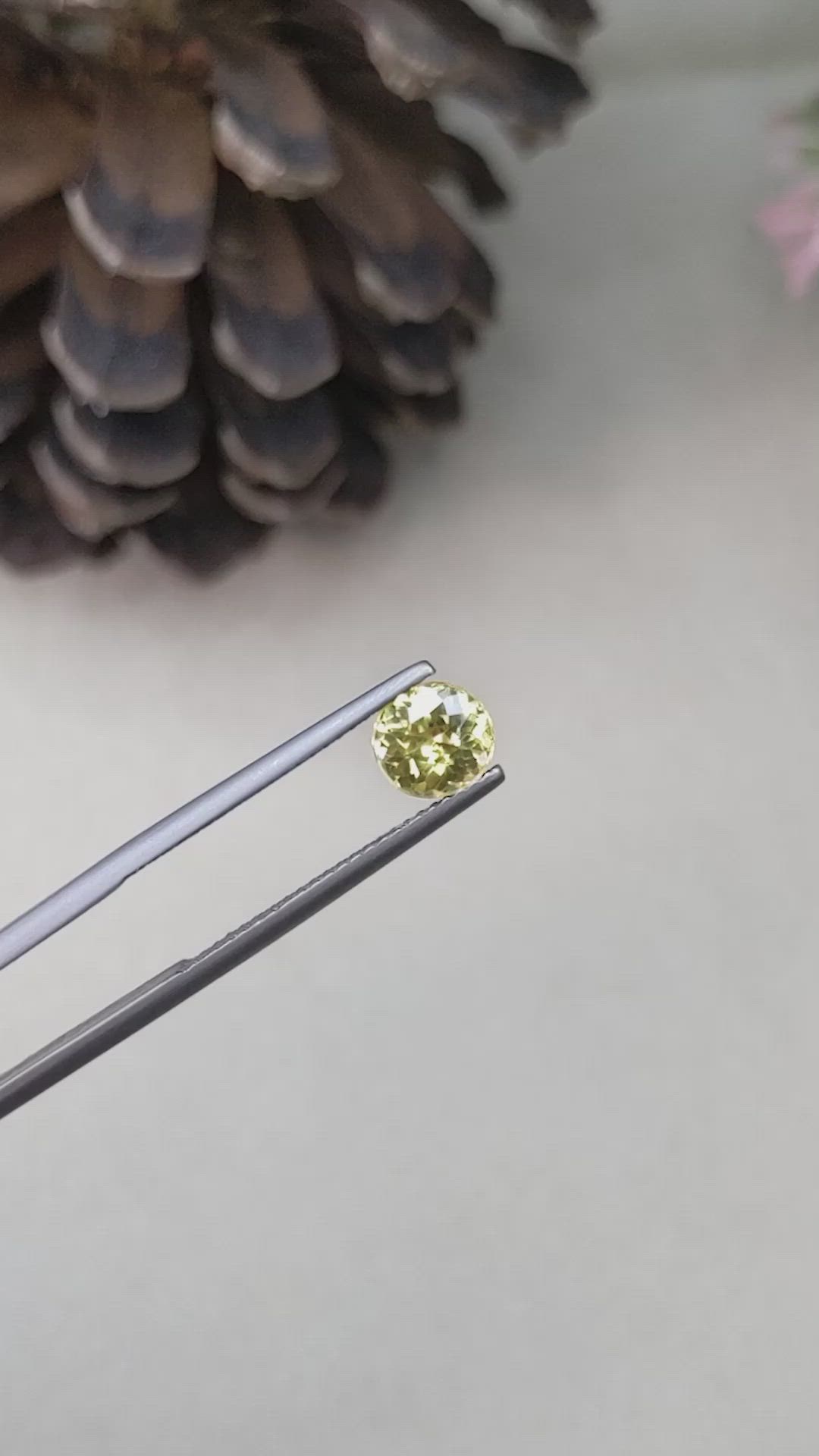 1.37 Ct. Zircon from Ceylon (Sri Lanka) Size Video