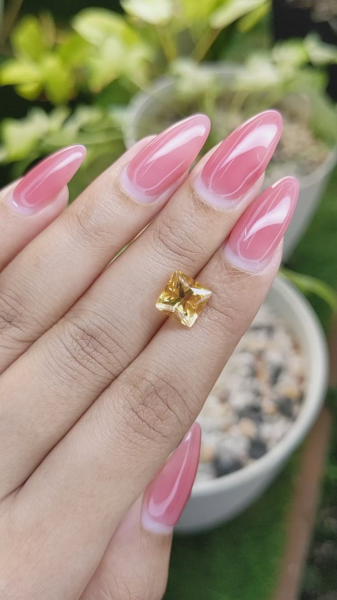 2.81 Ct. Citrine from Ceylon (Sri Lanka) Size Video