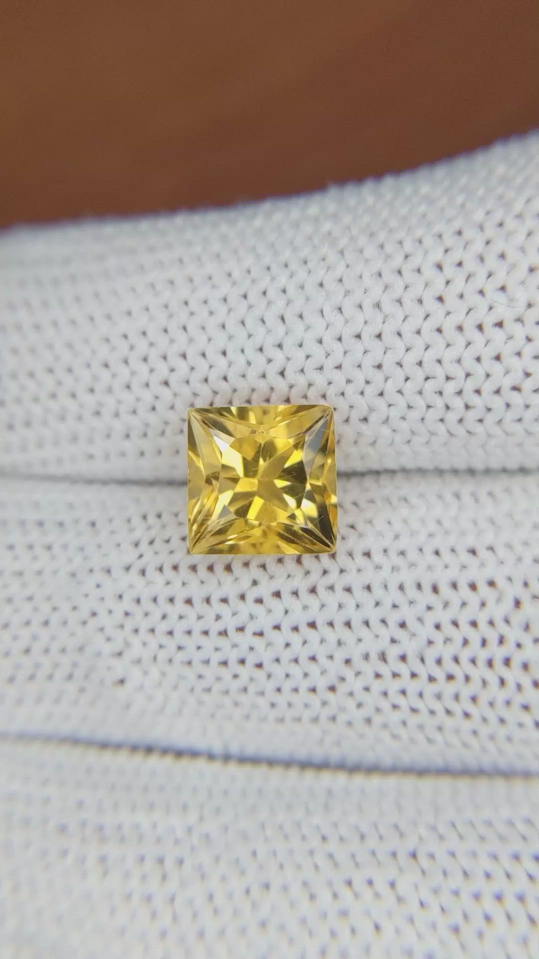 2.81 Ct. Citrine from Ceylon (Sri Lanka) Size Video