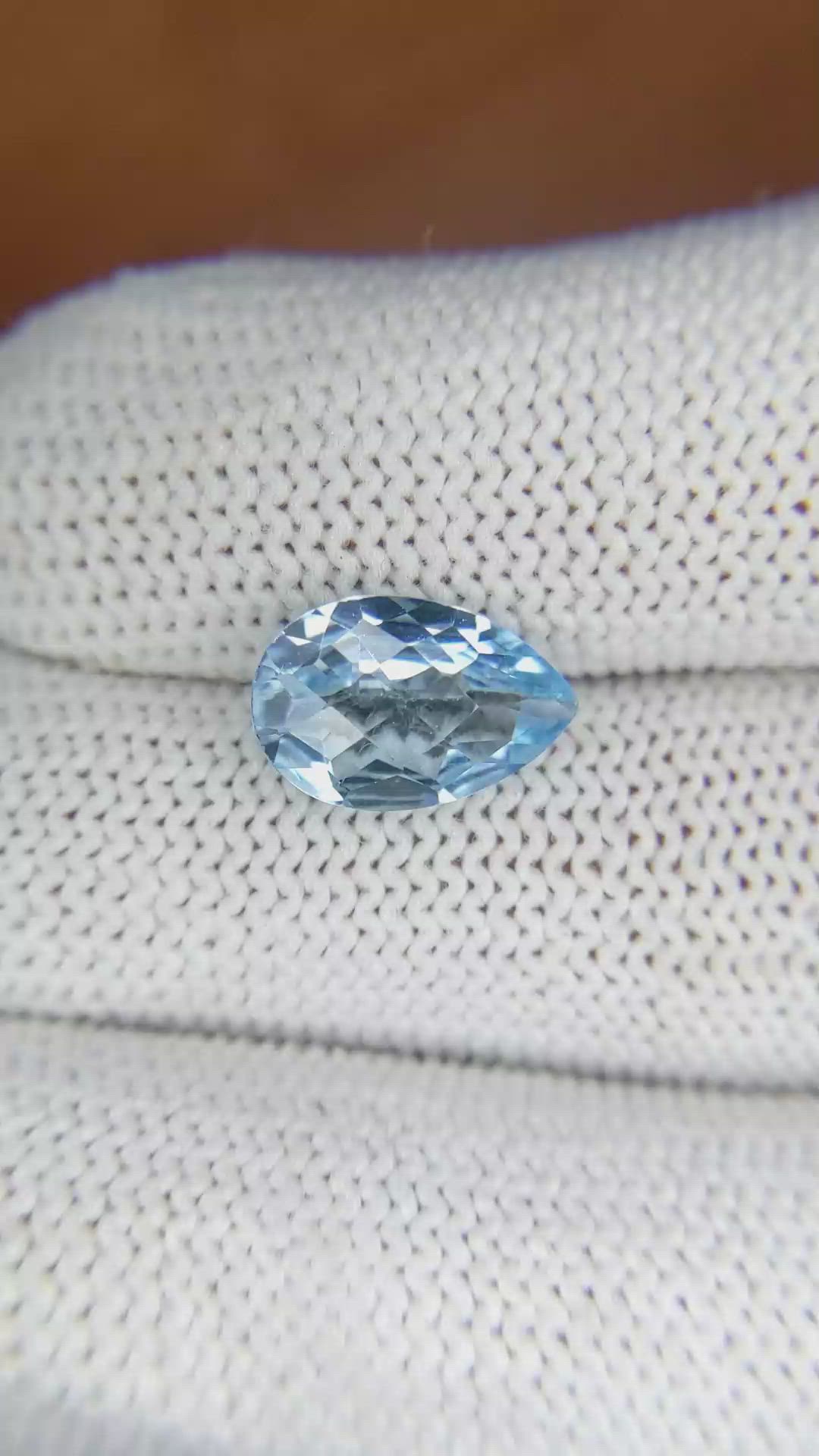 3.02 Ct. Topaz from Ceylon (Sri Lanka) Size Video