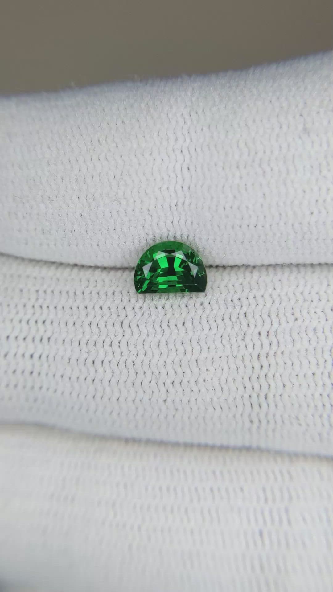 0.91 Ct. Tsavorite Garnet from Madagascar Size Video