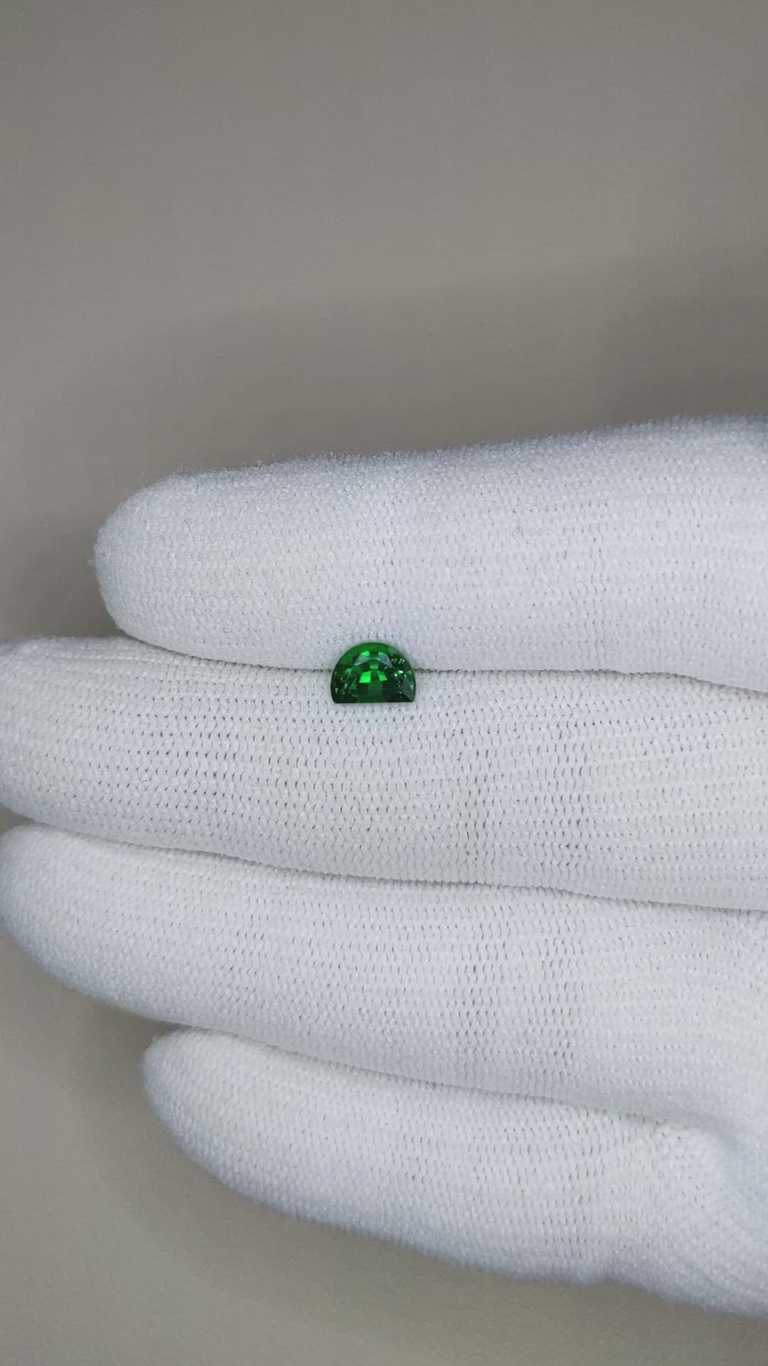 0.91 Ct. Tsavorite Garnet from Madagascar Size Video
