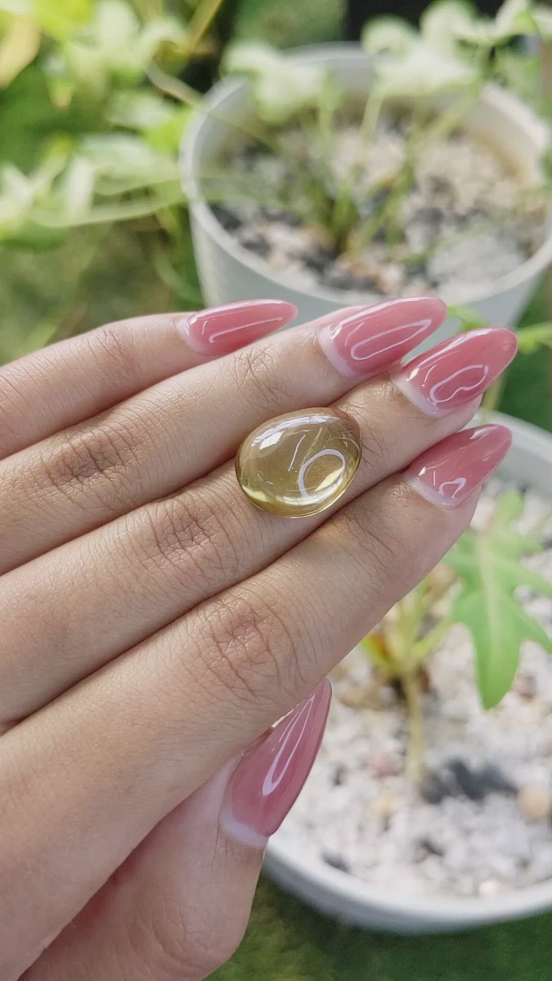 9.29 Ct. Cabochon Smokey Quartz from Brazil Size Video