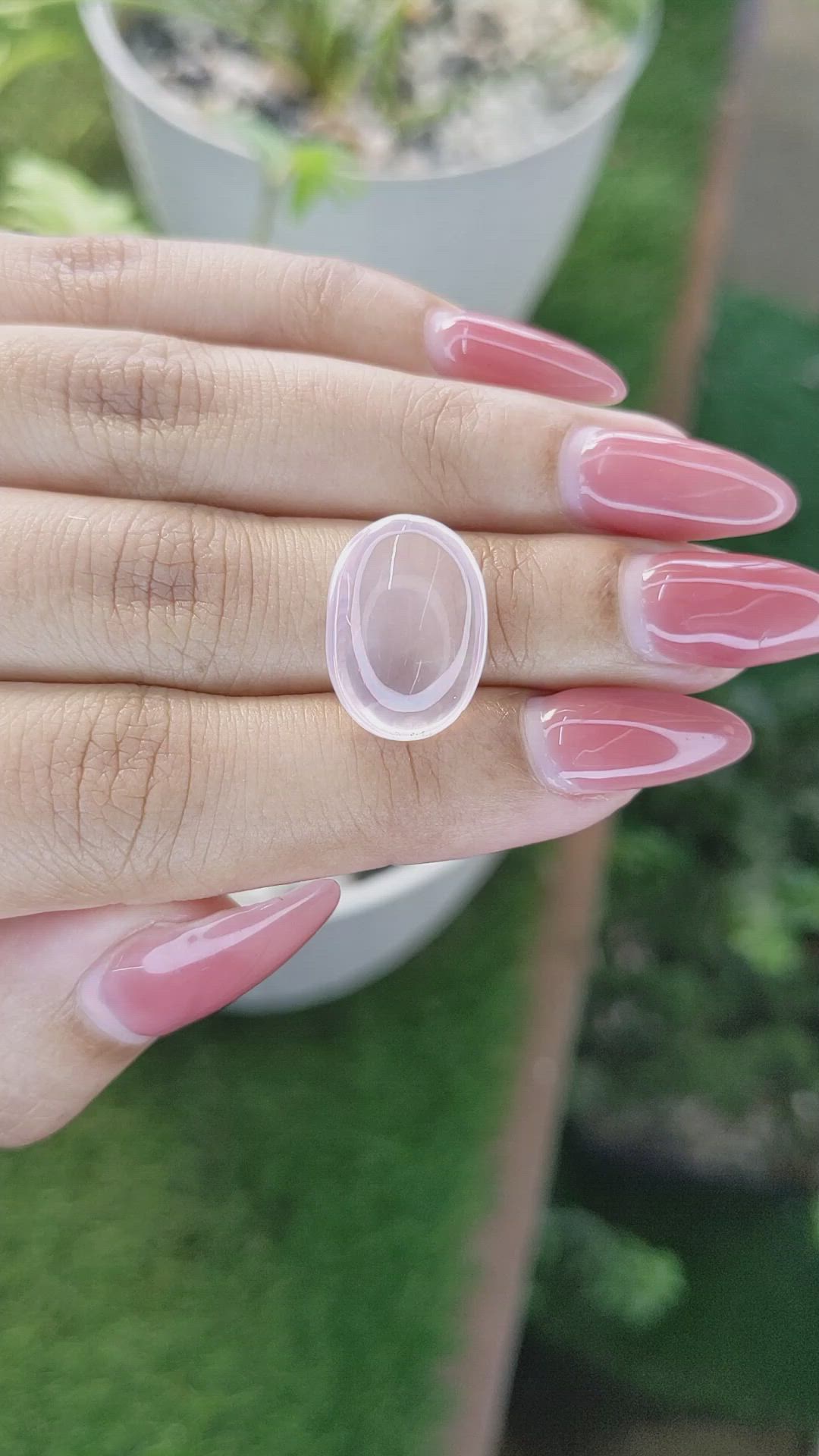 8.26 Ct. Cabochon Rose Quartz from Brazil Size Video