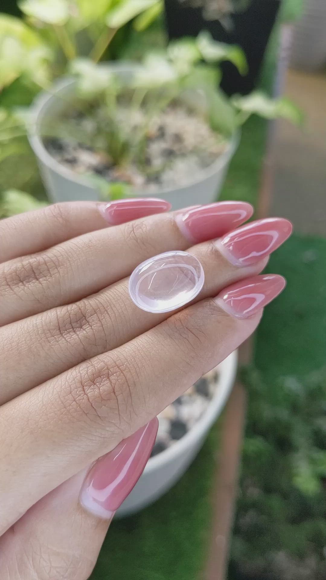 8.26 Ct. Cabochon Rose Quartz from Brazil Size Video