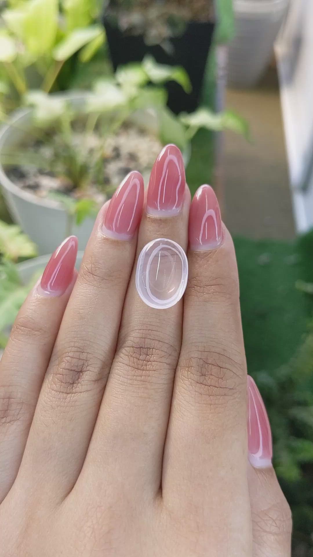 8.26 Ct. Cabochon Rose Quartz from Brazil Size Video