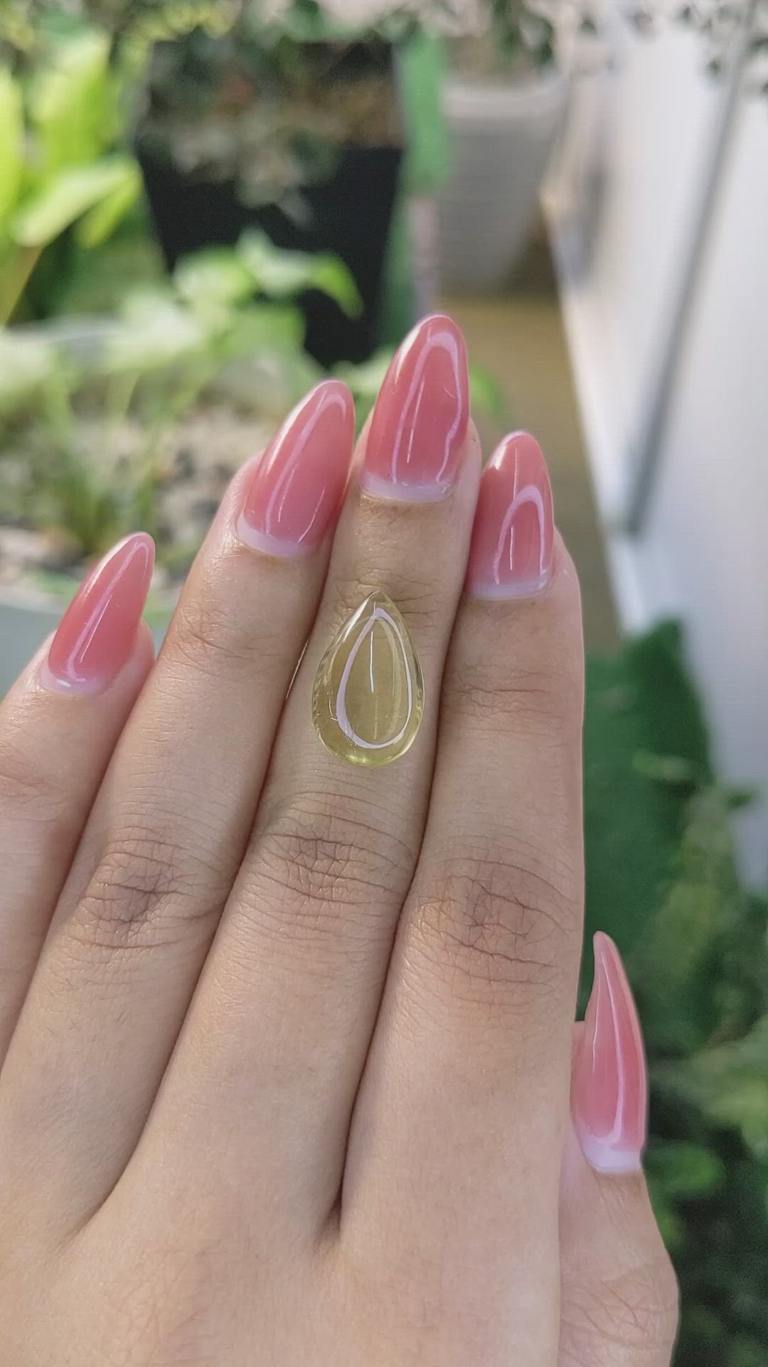 4.87 Ct. Cabochon Quartz from Brazil Size Video