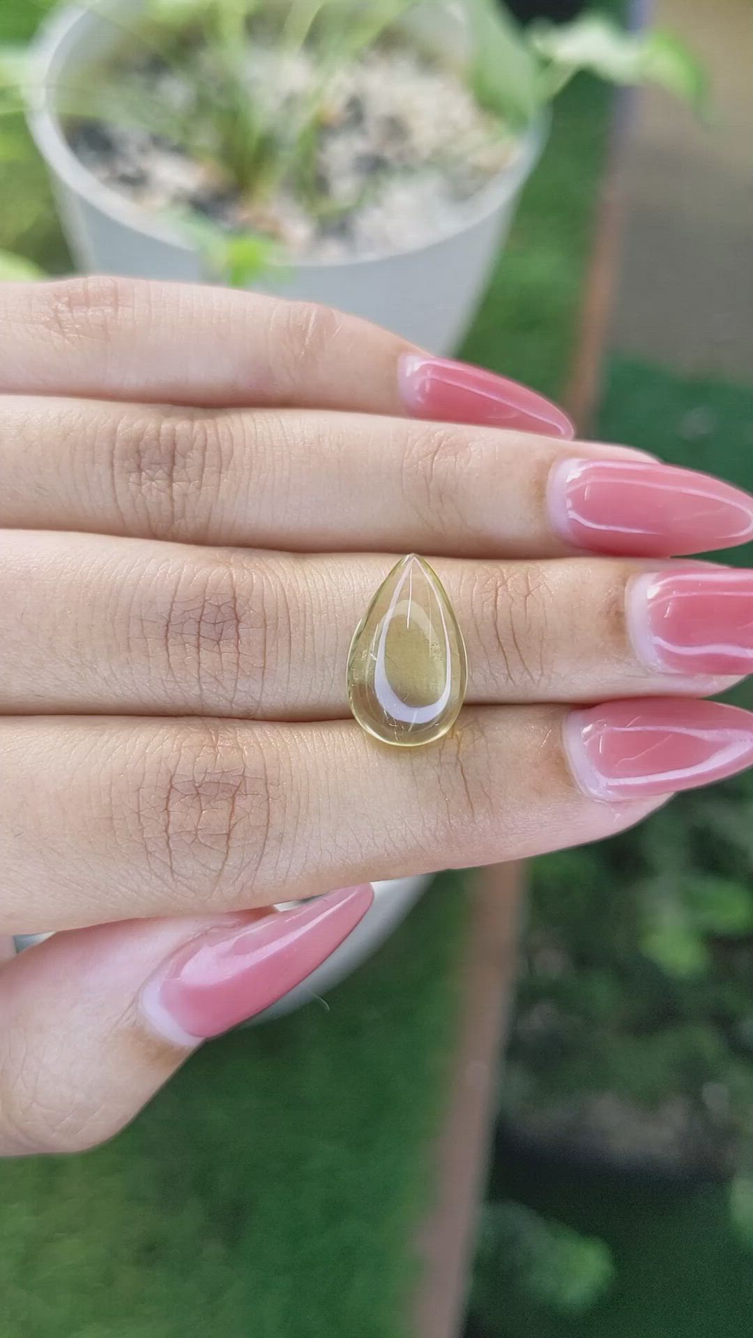 4.87 Ct. Cabochon Quartz from Brazil Size Video