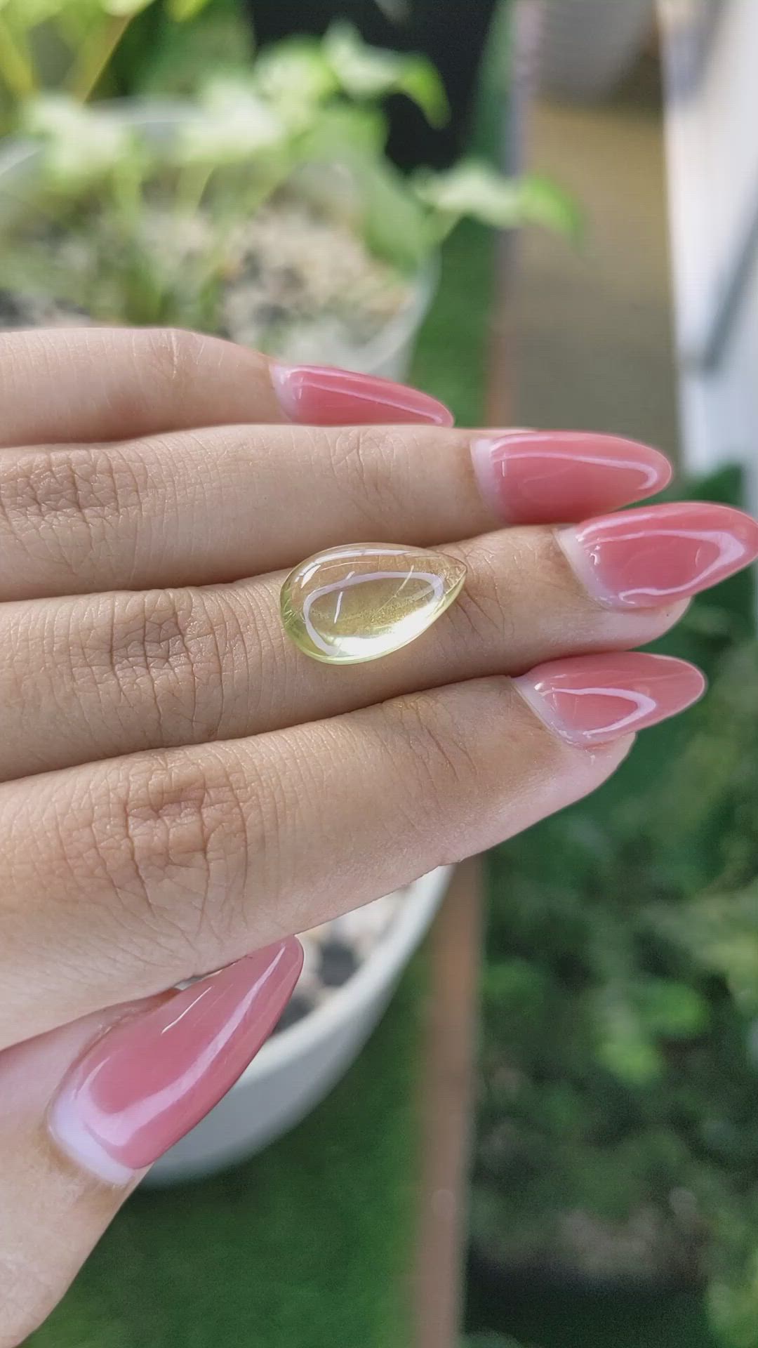 4.87 Ct. Cabochon Quartz from Brazil Size Video