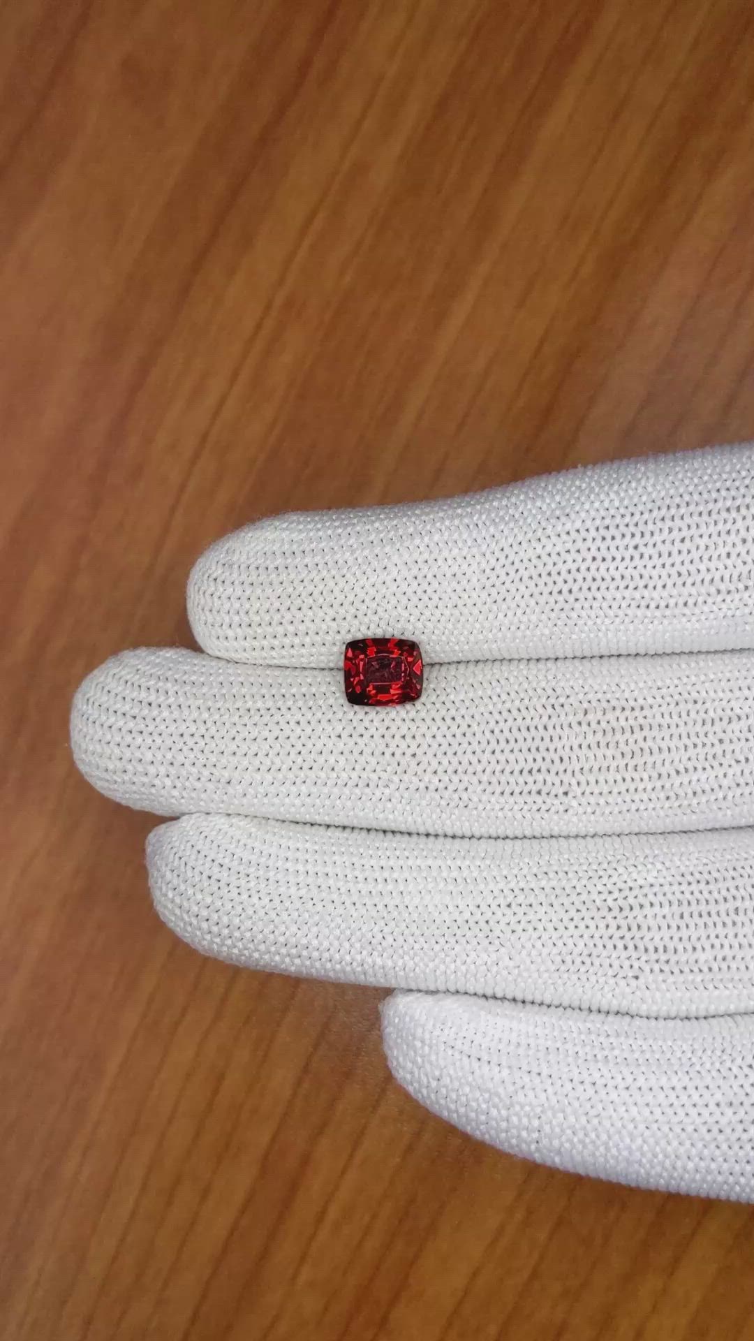 2.51 Ct. Garnet from Ceylon (Sri Lanka) Size Video