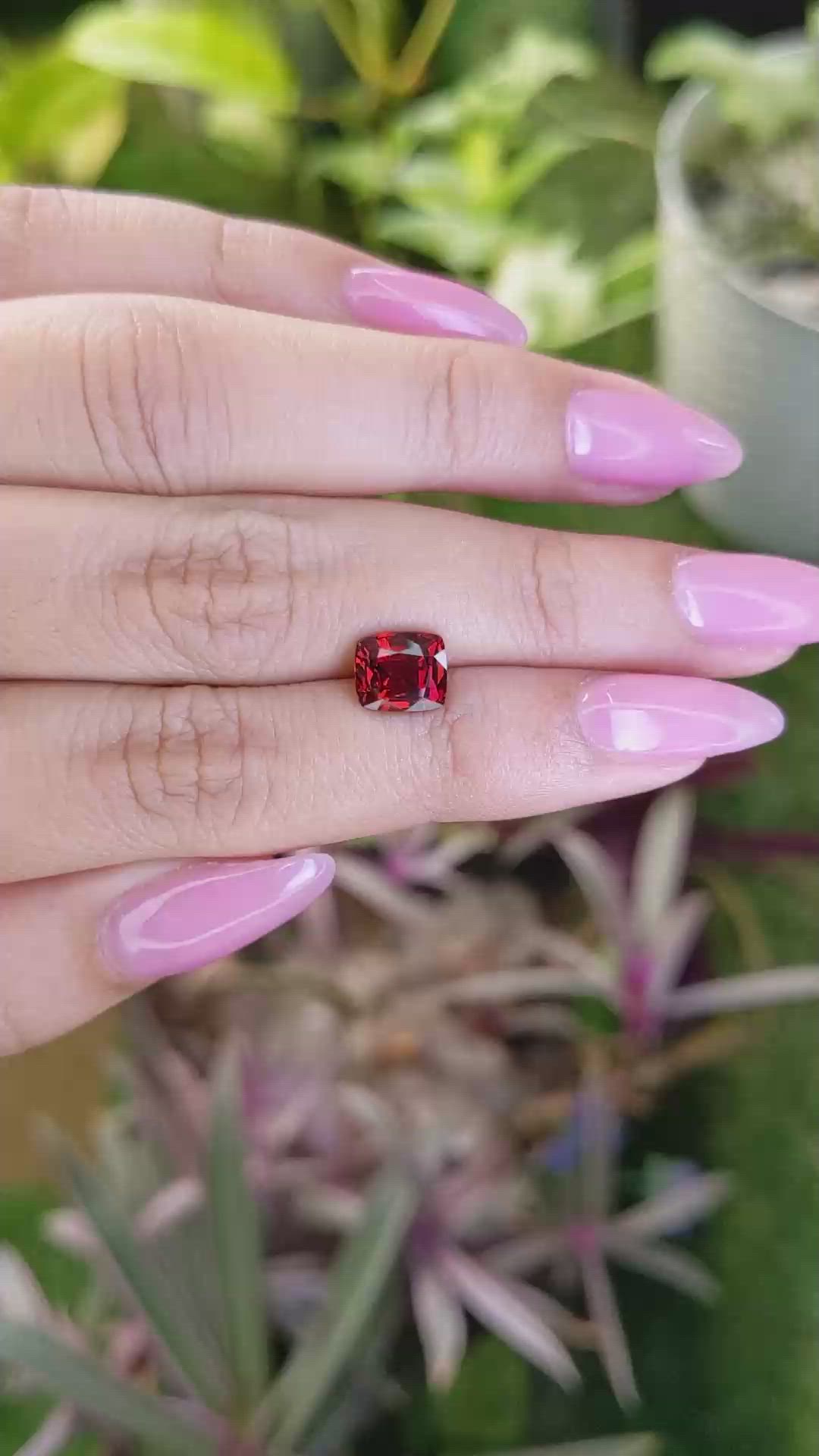 2.51 Ct. Garnet from Ceylon (Sri Lanka) Size Video