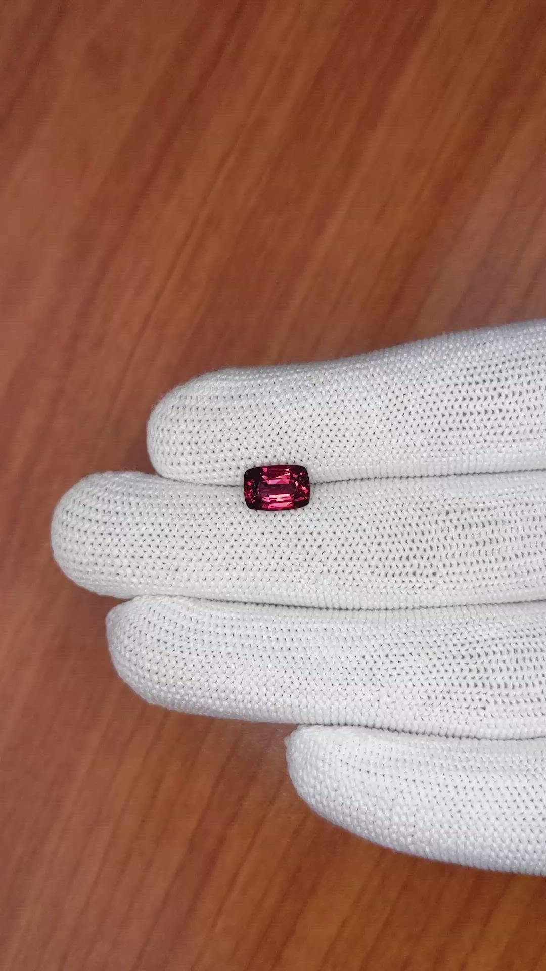 2.10 Ct. Garnet from Ceylon (Sri Lanka) Size Video