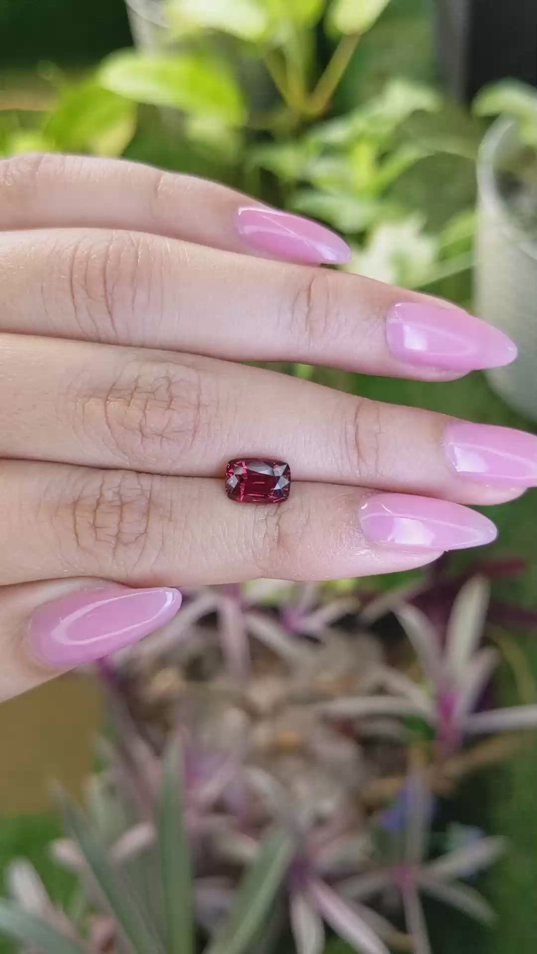 2.10 Ct. Garnet from Ceylon (Sri Lanka) Size Video
