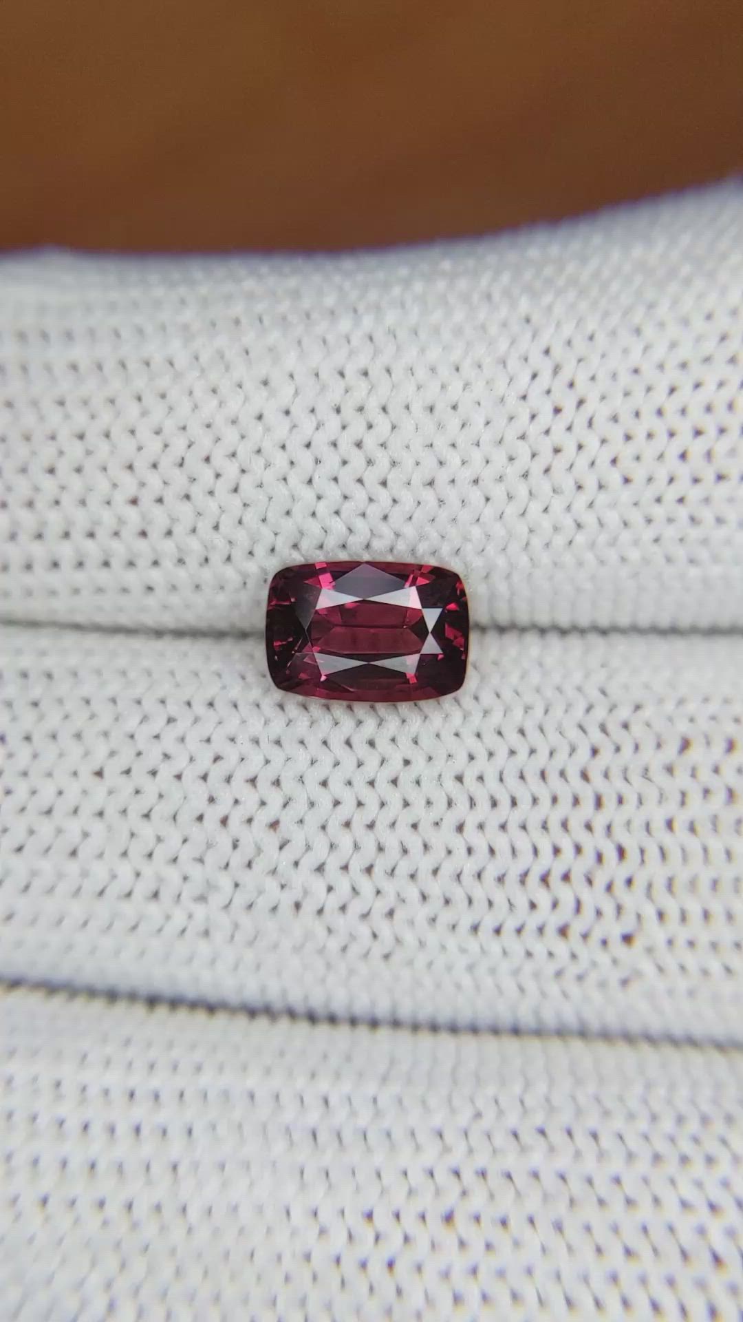 2.10 Ct. Garnet from Ceylon (Sri Lanka) Size Video