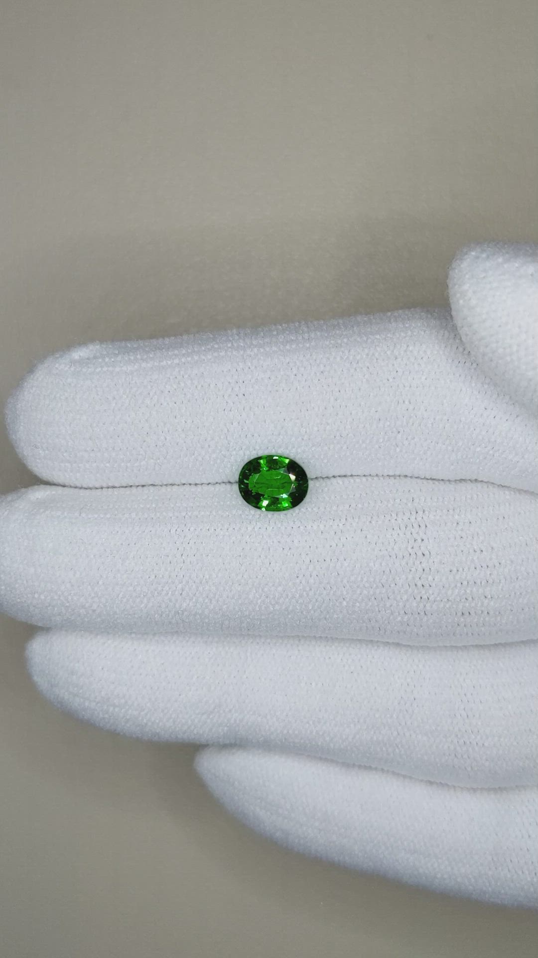 0.97 Ct. Tsavorite Garnet from East Africa Size Video