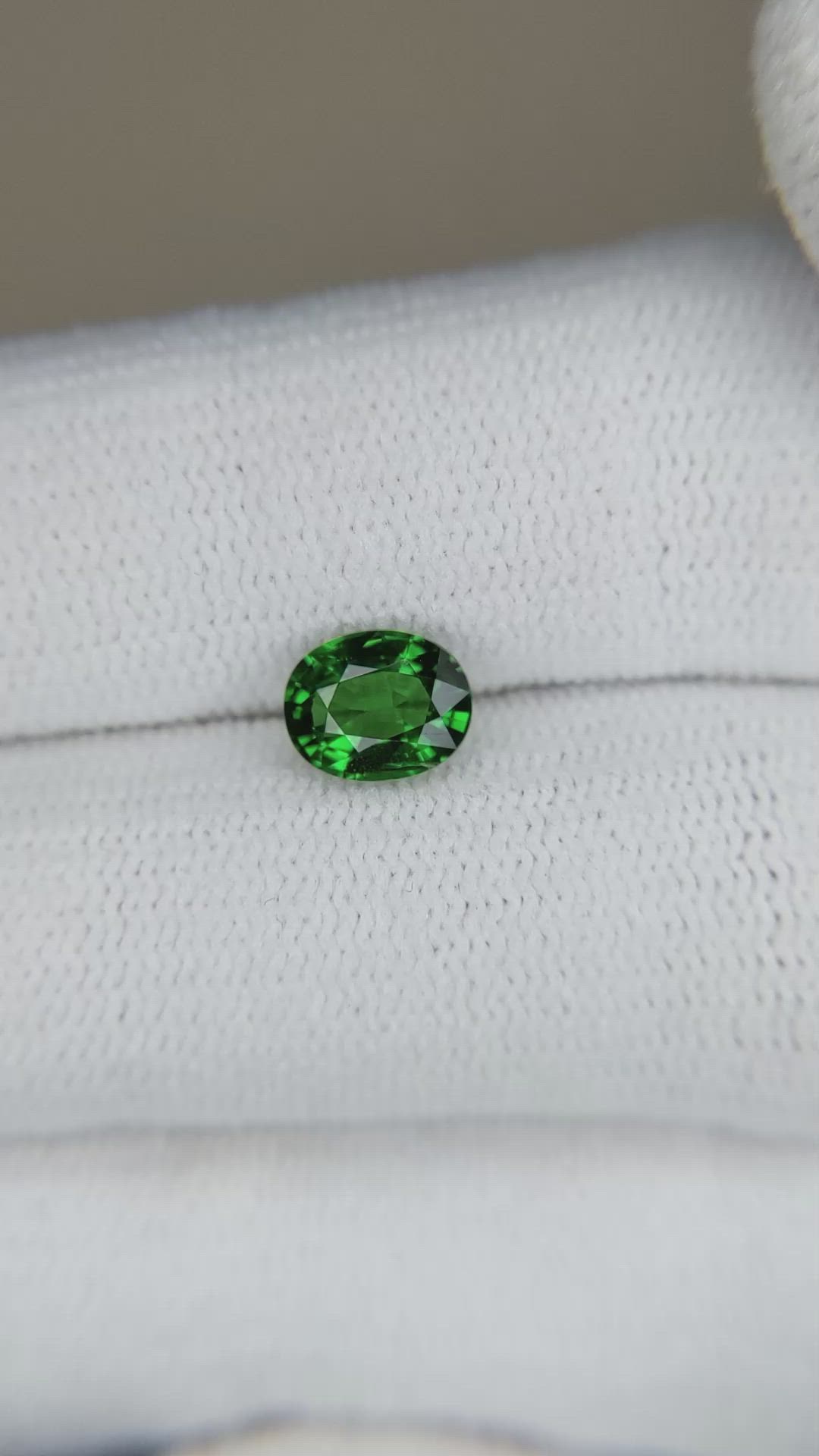 0.97 Ct. Tsavorite Garnet from East Africa Size Video