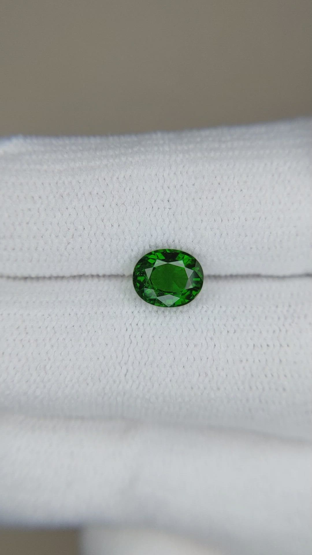 1.12 Ct. Tsavorite Garnet from East Africa Size Video