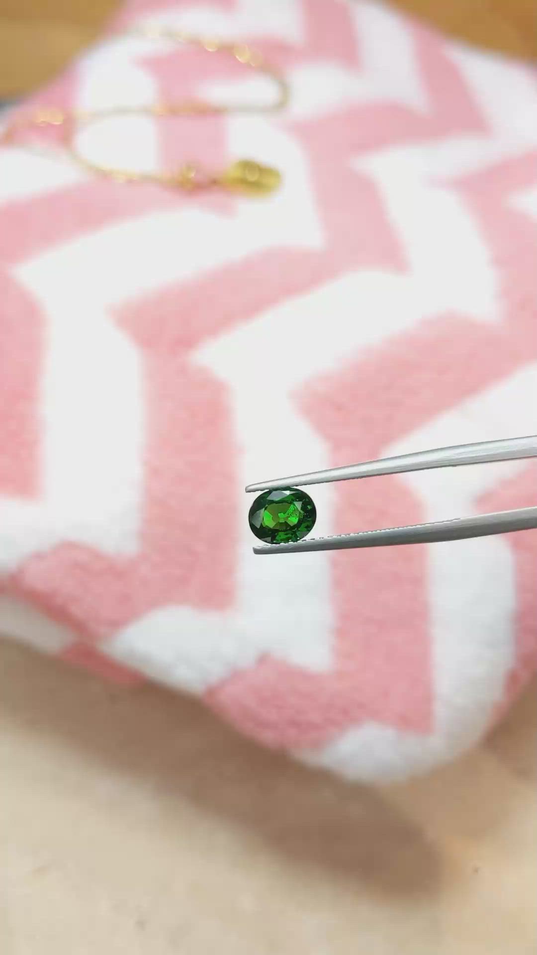 1.12 Ct. Tsavorite Garnet from East Africa Size Video